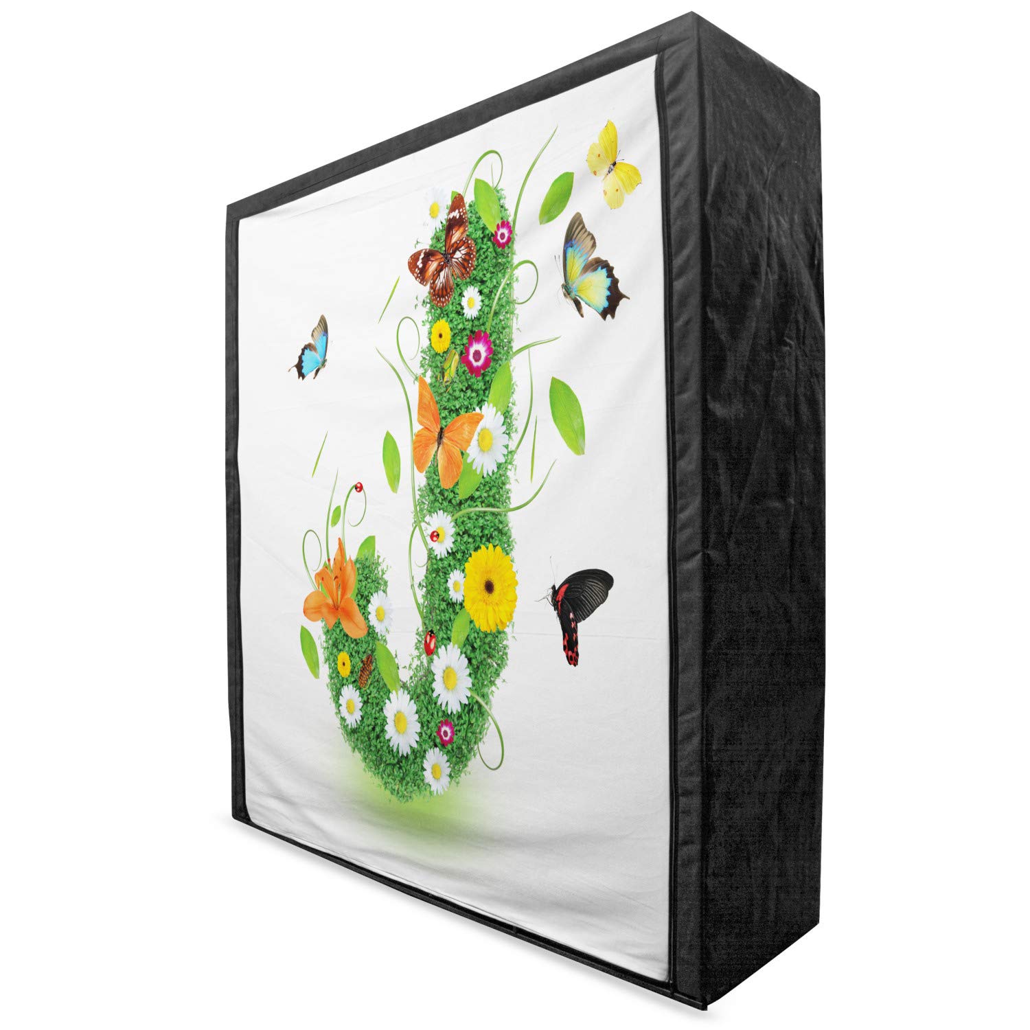 Ambesonne Floral Butterfly Fabric Wardrobe - 59