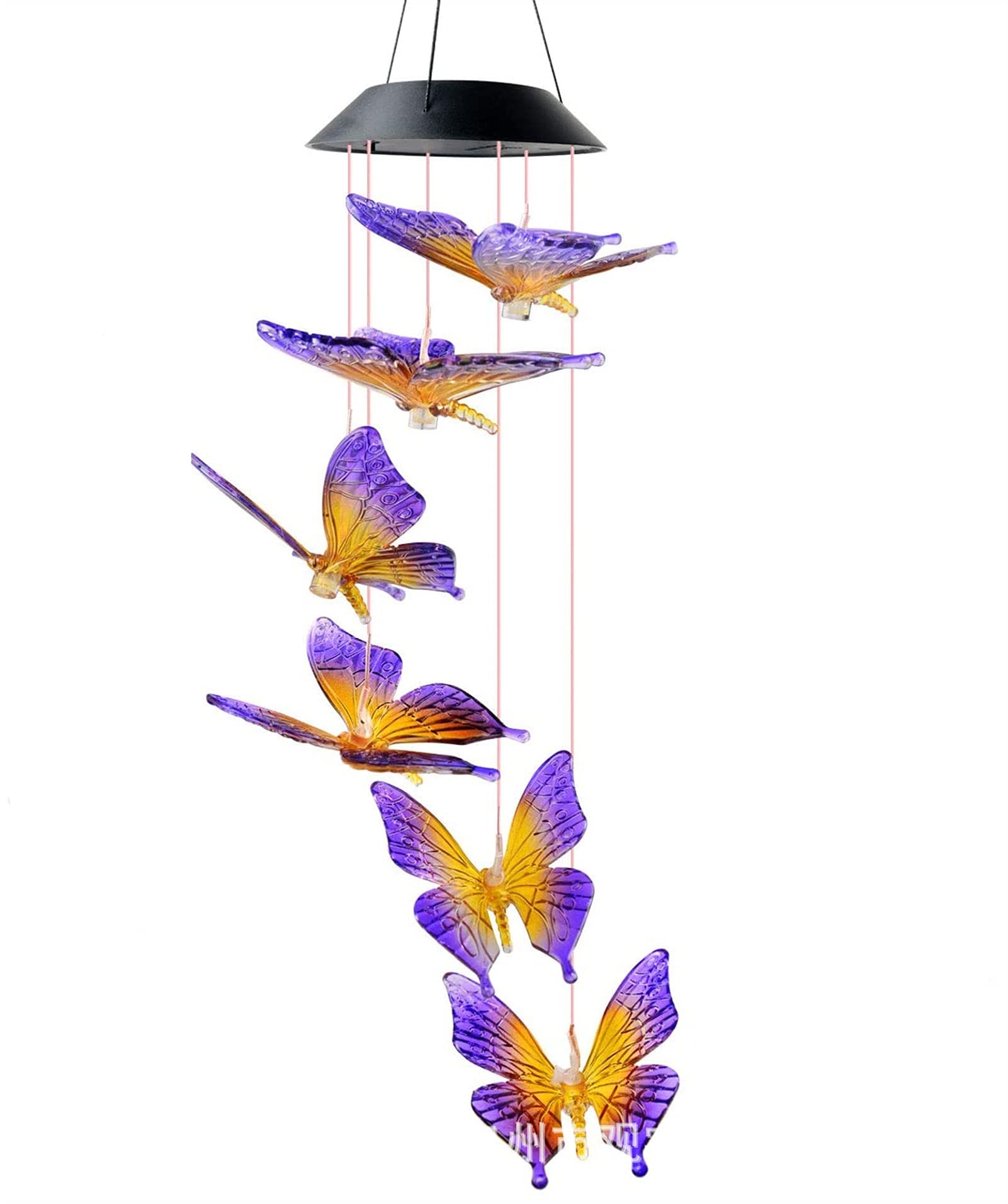 Solar Wind Chime Lights Outdoor - Waterproof Butterfly LED Garden Garland Hanging Decor for Christmas, Holiday, Patio, Yard & Landscape Lighting (Color: Blue) | Perfect for Garden Parties, Backyard Decor & Festive Celebrations