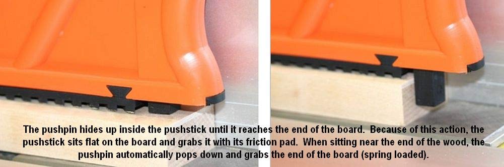 Original Power Hands Safety Push Stick for Router Table Saw – Made in USA | Durable Woodworking Tool for Precise Cuts & Enhanced Workshop Safety