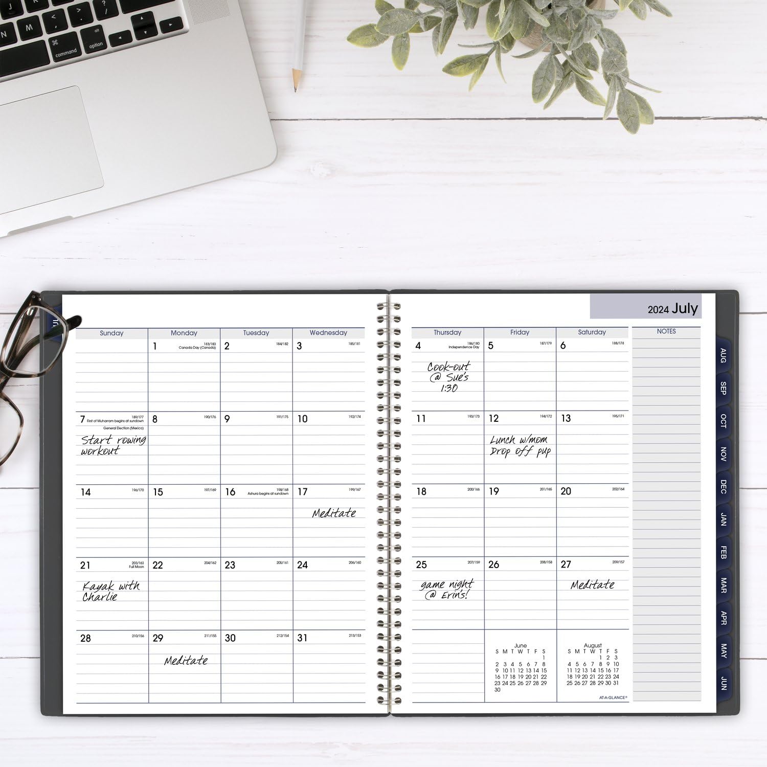 AT-A-GLANCE 2024-2025 Academic Monthly Planner - 8.5