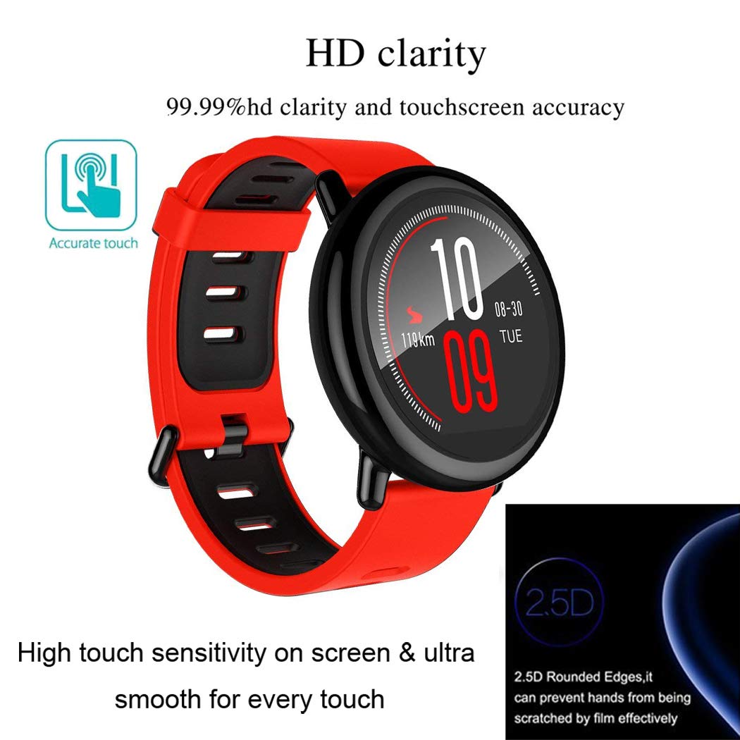 Amazfit Pace Screen Protector 3 Pack - 9H Tempered Glass for Sports & Work