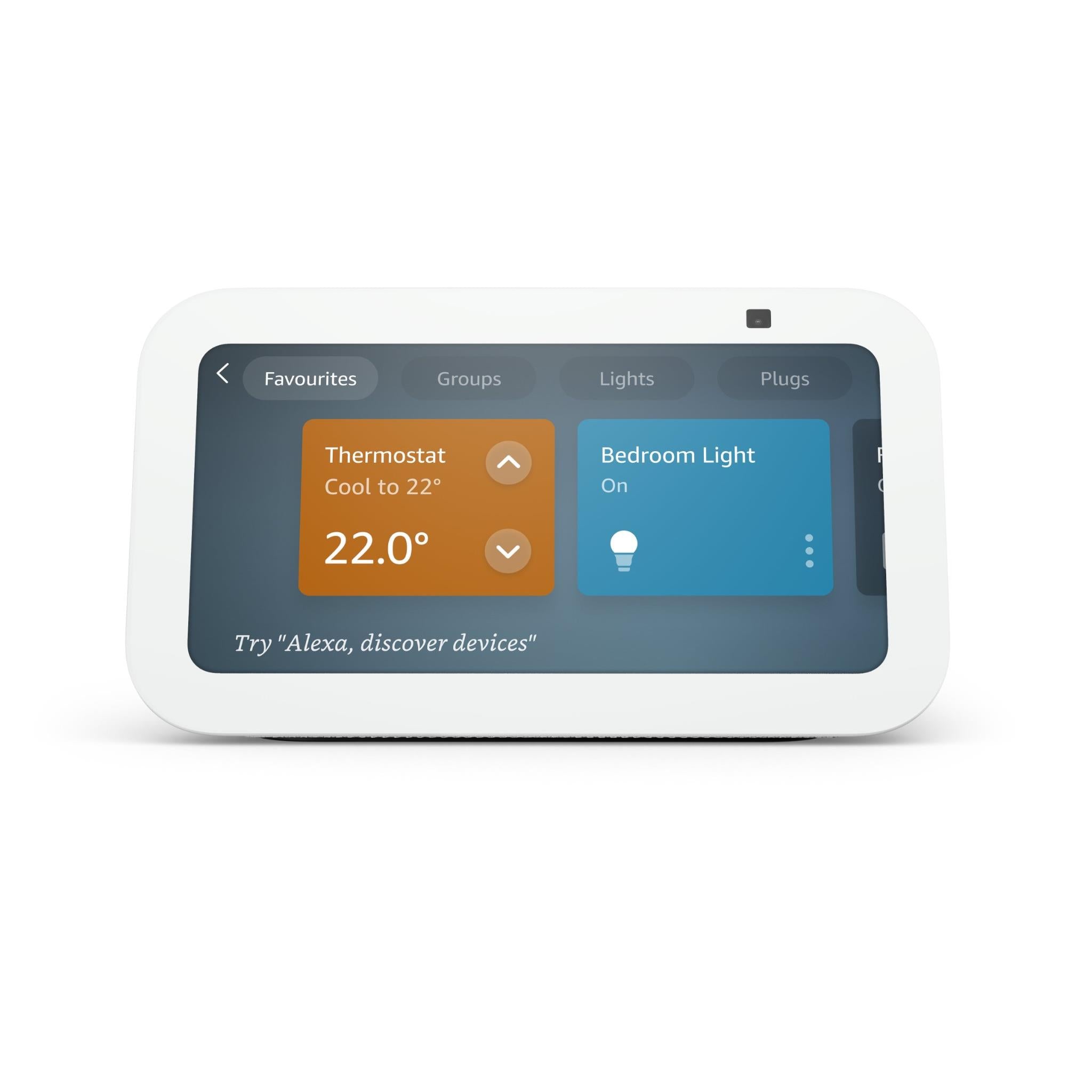 Amazon Echo Show 5 (3rd Gen) Smart Display with Alexa - White - HD Touchscreen, Smart Home Control, Video Calls & Streaming - Perfect for Kitchen, Bedroom & Home Office