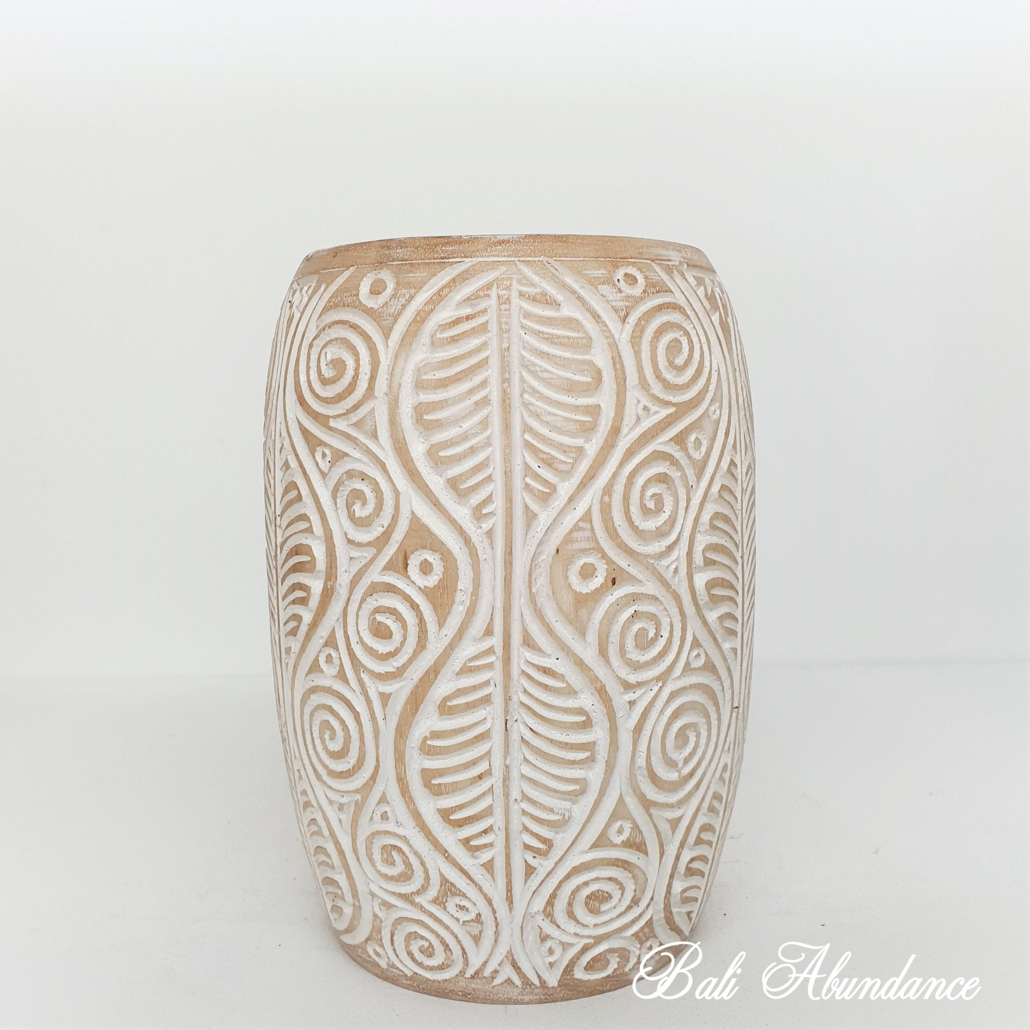Handcrafted Wooden Timor Vase - Elegant Home Decor for Living Room, Bedroom & Wedding Centerpieces - Natural Wood Flower Vase for Rustic & Boho Style Interiors