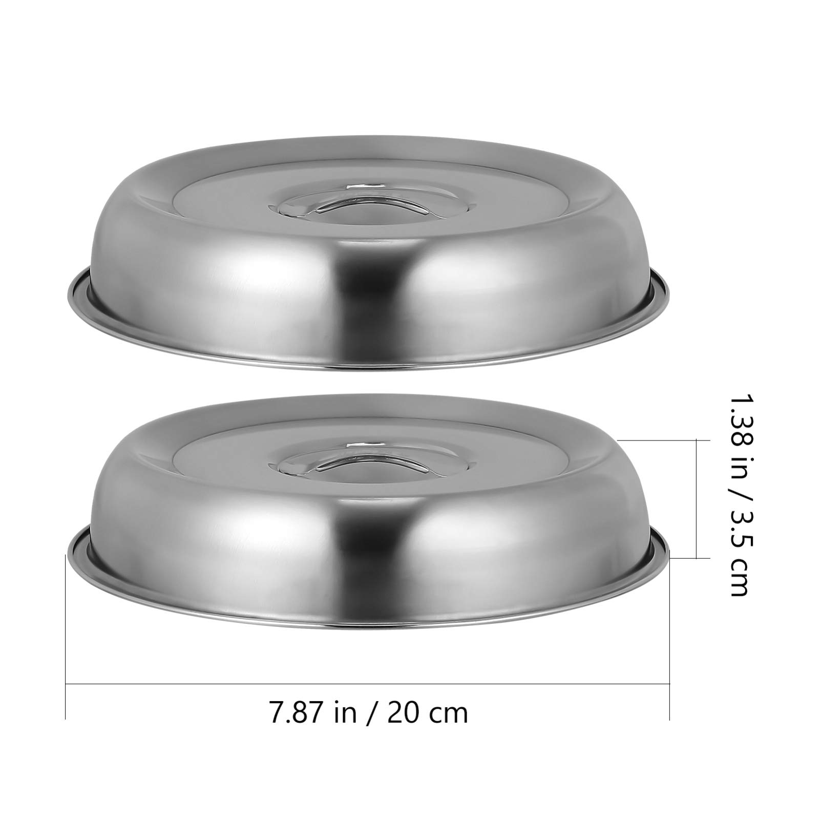 DOITOOL 2-Pack Stainless Steel Melting Dome with Handle - Cheese Melting Cover for Flat Top Grill, Outdoor BBQ & Kitchen Cooking | Perfect for Burgers, Nachos & Fondue Parties