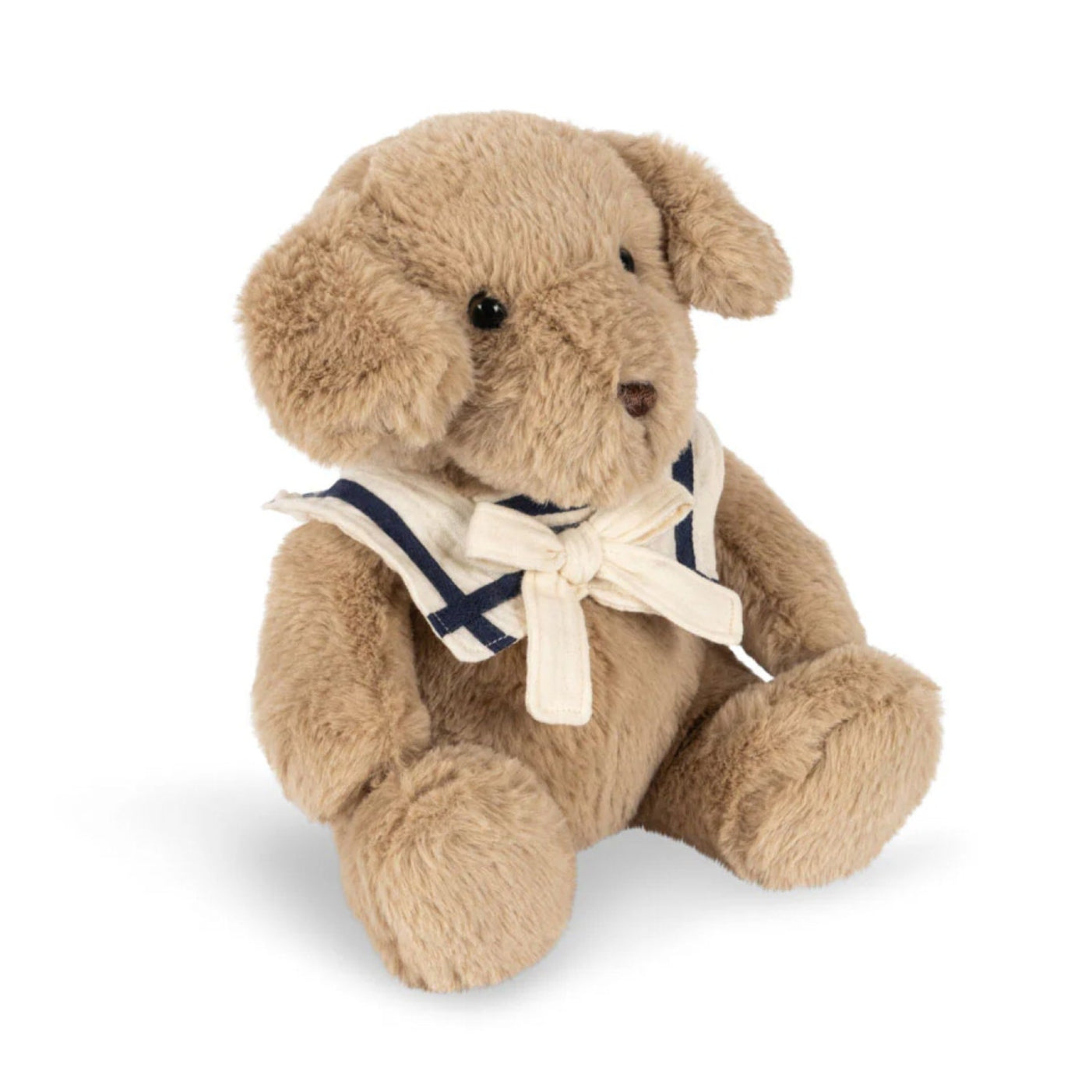 KONGES SLØJD Luca Sailor Puppy Teddy Bear - Soft Black Stuffed Animal Toy for Kids & Babies | Perfect for Cuddling, Gifts, and Nursery Decor