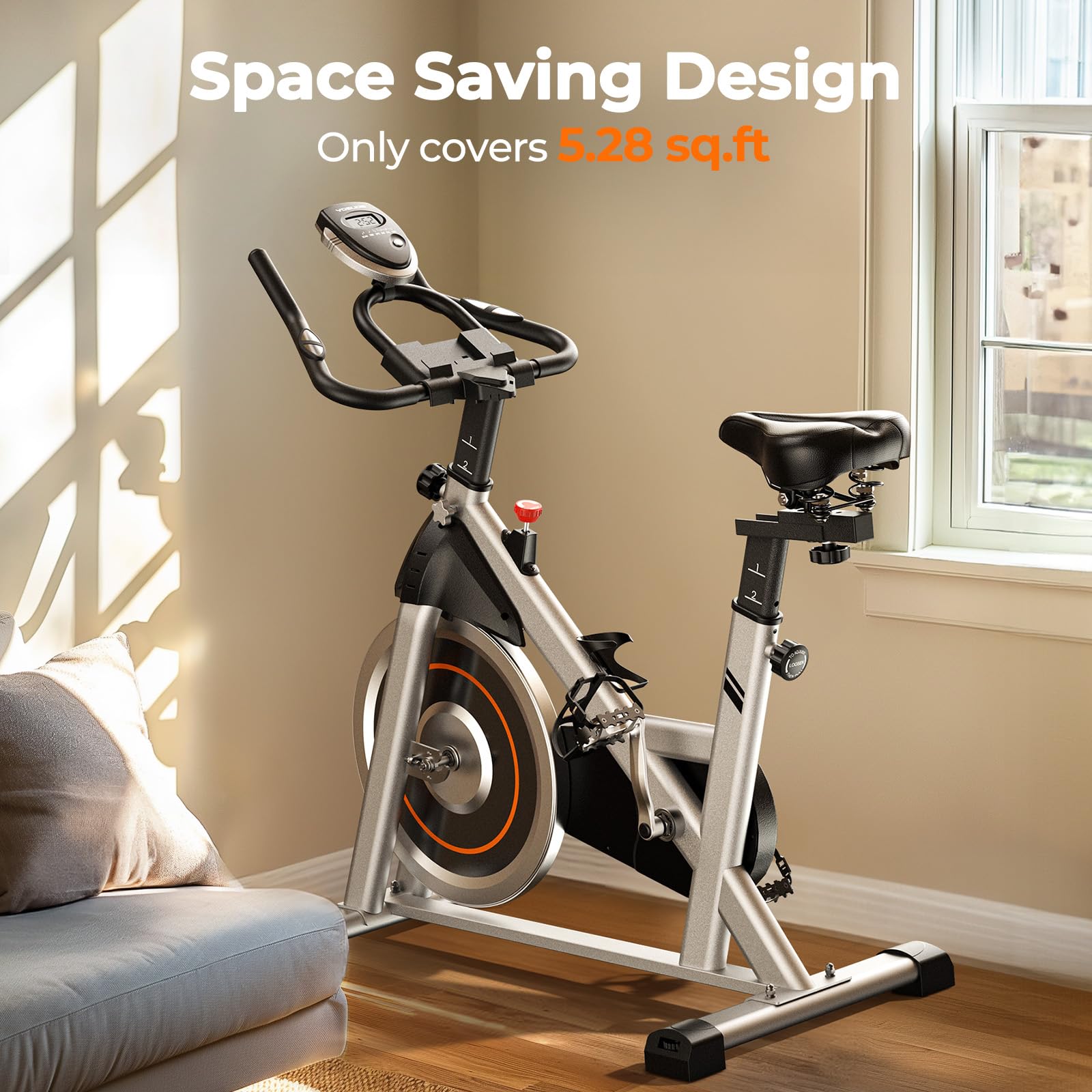YOSUDA Magnetic Indoor Cycling Bike with Tablet Holder & Comfortable Seat Cushion - Quiet Brake System for Home Gym Workouts - Perfect for Cardio, Weight Loss & Indoor Training