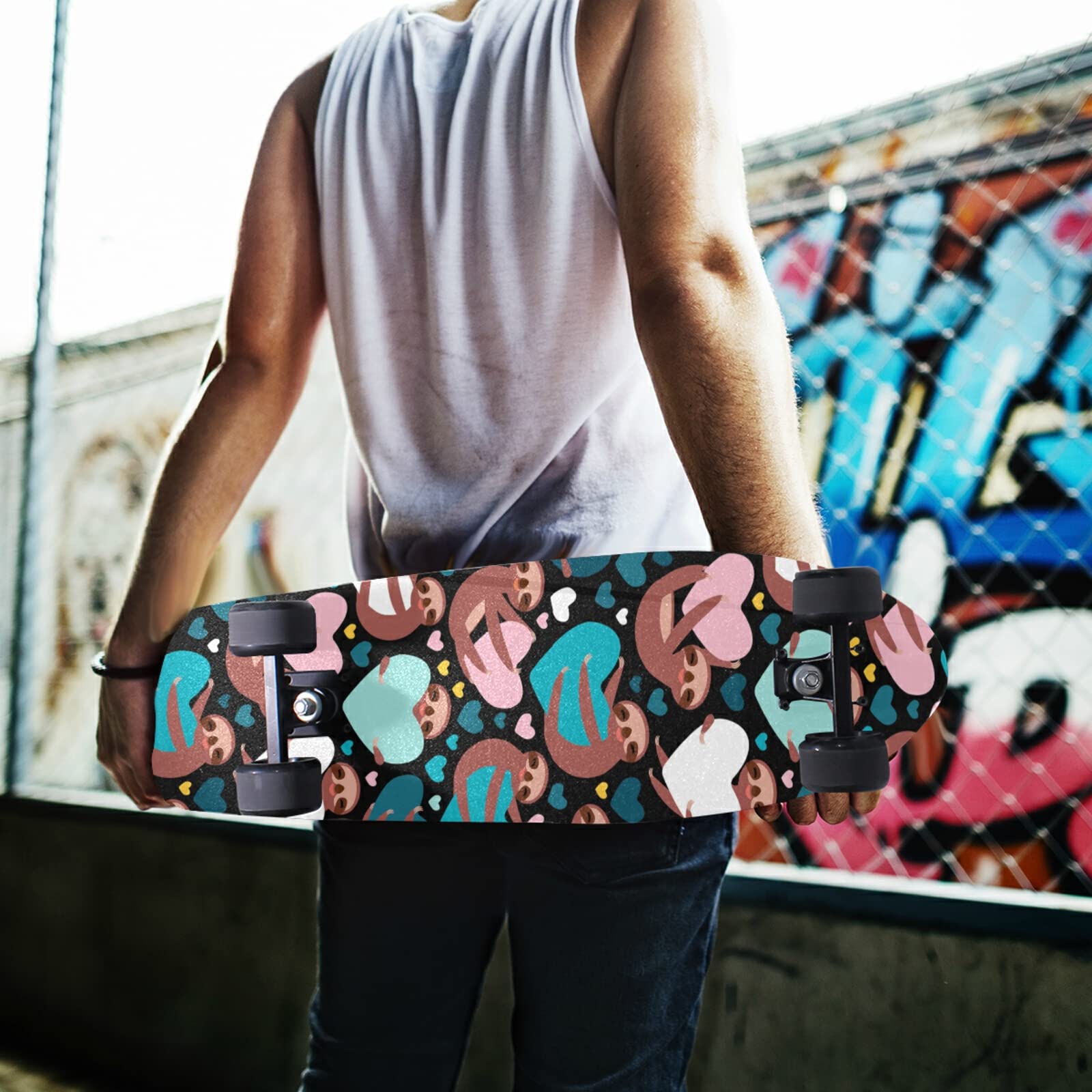 Poeticcity Waterproof Skateboard Grip Tape - Anti Slip Longboard & Scooter Griptape Sheets - Tear-Resistant Sandpaper Sticker Roll for Easy Bubble-Free Application - Perfect for Skateboards, Longboards, Scooters, and Roller Boards