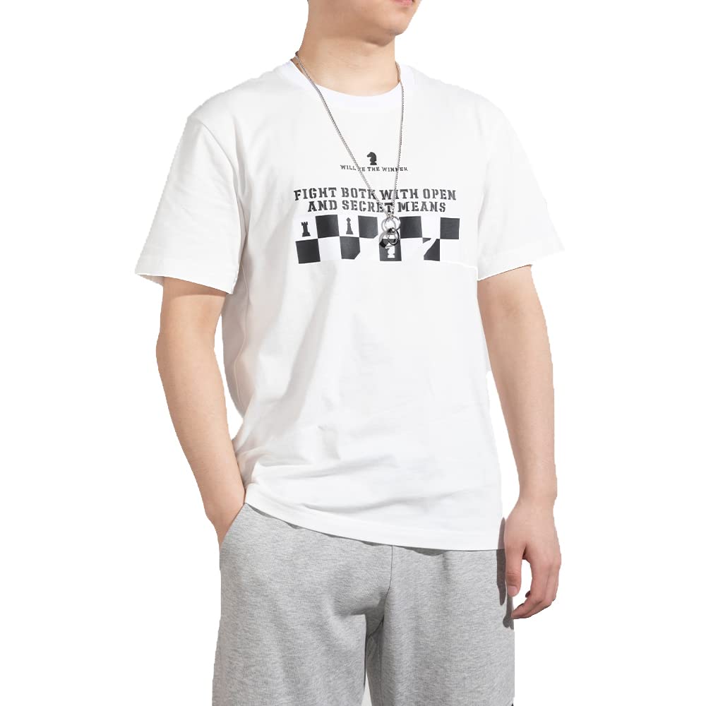 **Men's Graphic Logo T-Shirt - Short Sleeve Crew Neck Casual Tee for Everyday Wear, Street Style & Outfits**