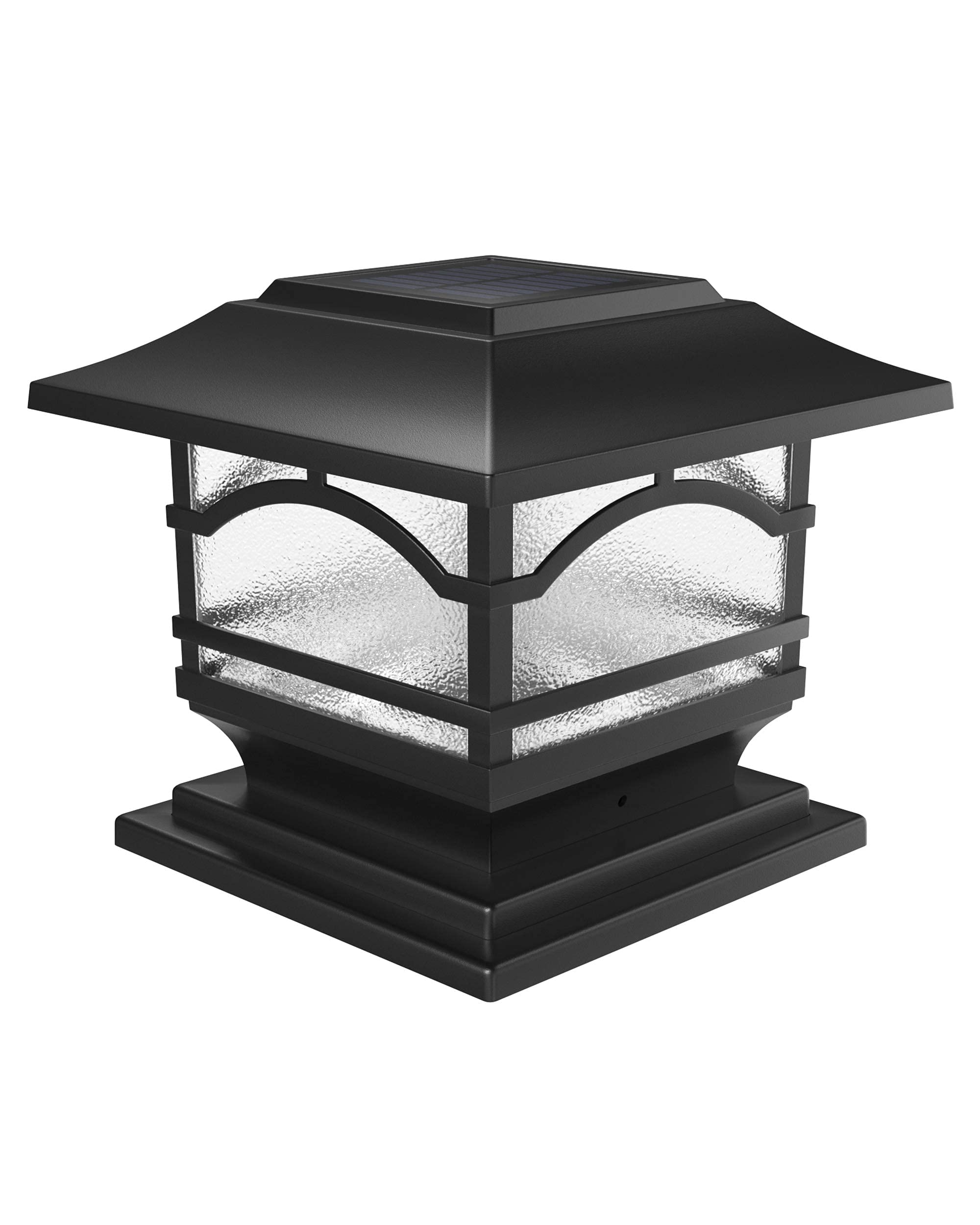 Premium Solar Post Cap Lights (1 Pack) & Davinci Lighting Flexfit (2 Pack) - Slate Black | Outdoor Pathway, Deck, Fence & Garden Lighting for Nighttime Safety & Ambiance