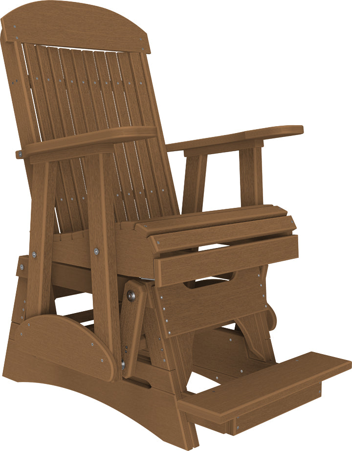 LuxCraft 2-Foot Classic Balcony Glider Chair - Outdoor Patio Swing for Relaxing, Porch Rocking, and Garden Lounging