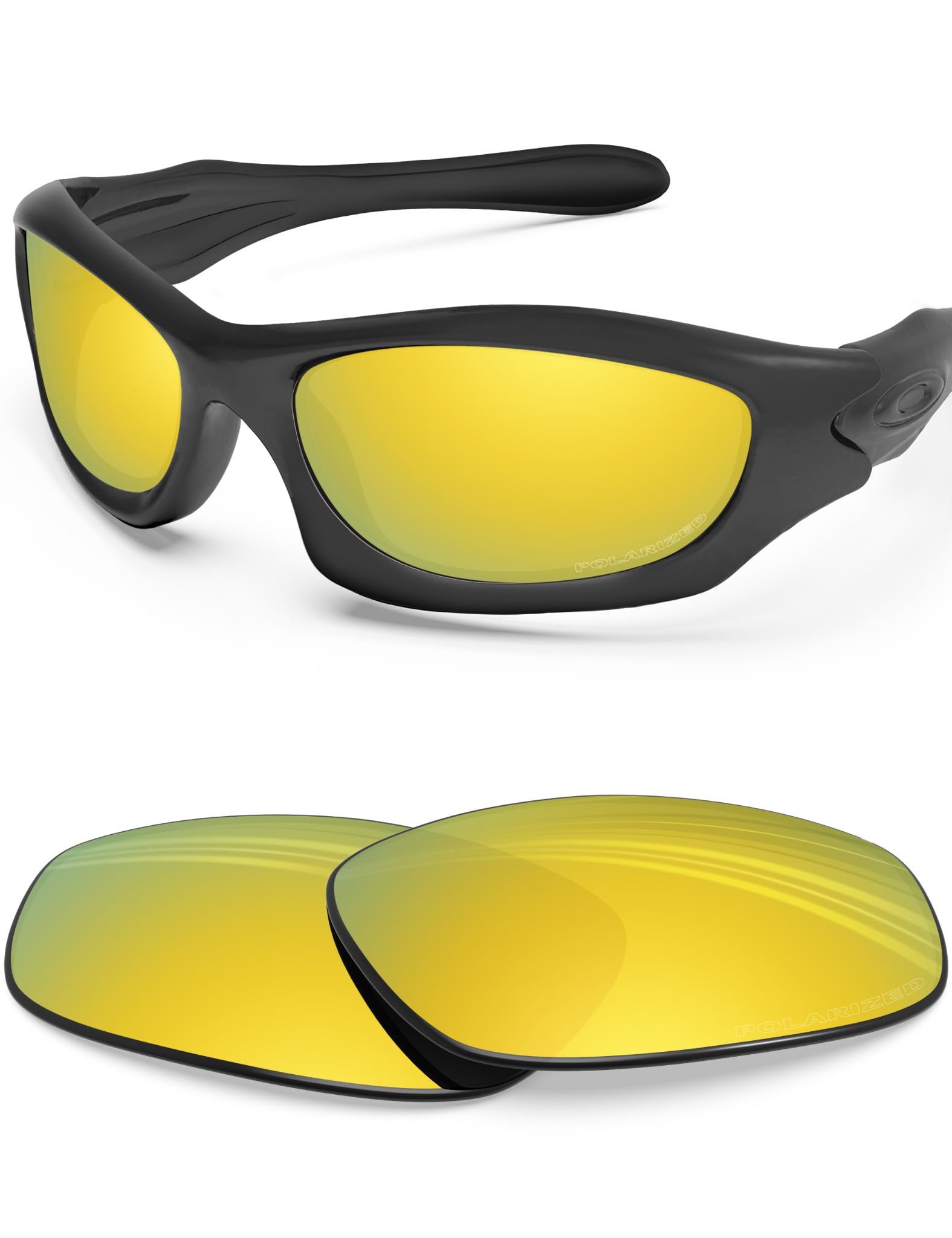 BLAZERBUCK Polarized Replacement Lenses for Oakley Monster Dog Sunglasses - Anti-Salt, Anti-Glare & UV Protection - Perfect for Beach, Fishing & Outdoor Sports