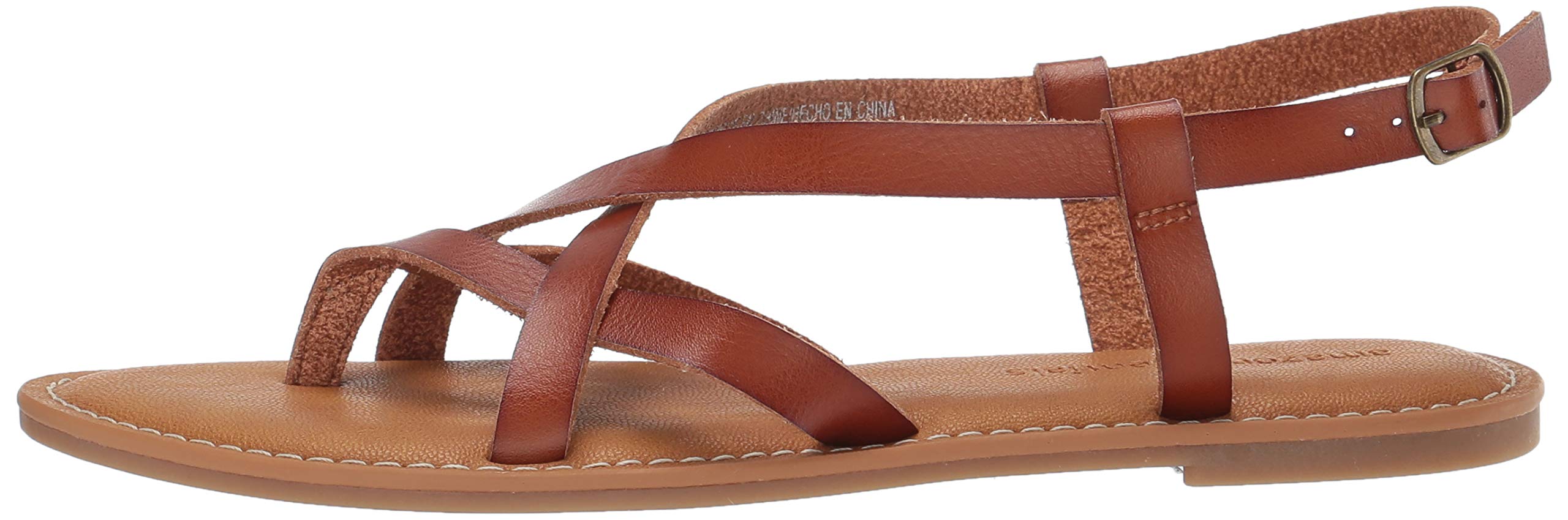 Amazon Essentials Women's Casual Strappy Sandal - Comfortable Summer Flat Sandals for Women, Breathable Lightweight Beach Shoes | Perfect for Walking, Travel, and Outdoor Activities