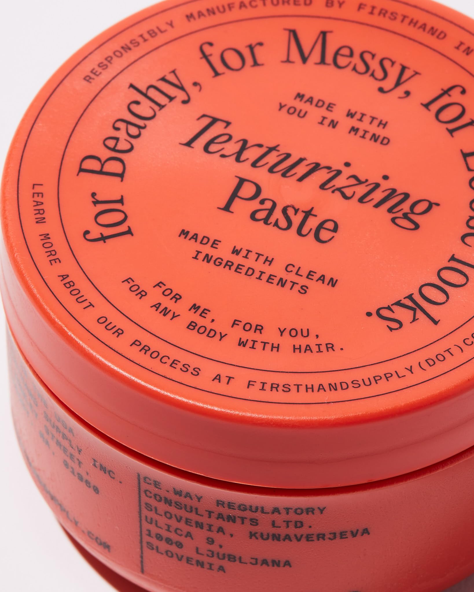 Firsthand Supply Texturizing Paste - Clean & Non-Toxic Hair Styling Product for Textured, Messy & Relaxed Hairstyles - 3oz (88ml) - Perfect for Beach Waves, Casual Looks & Everyday Hold