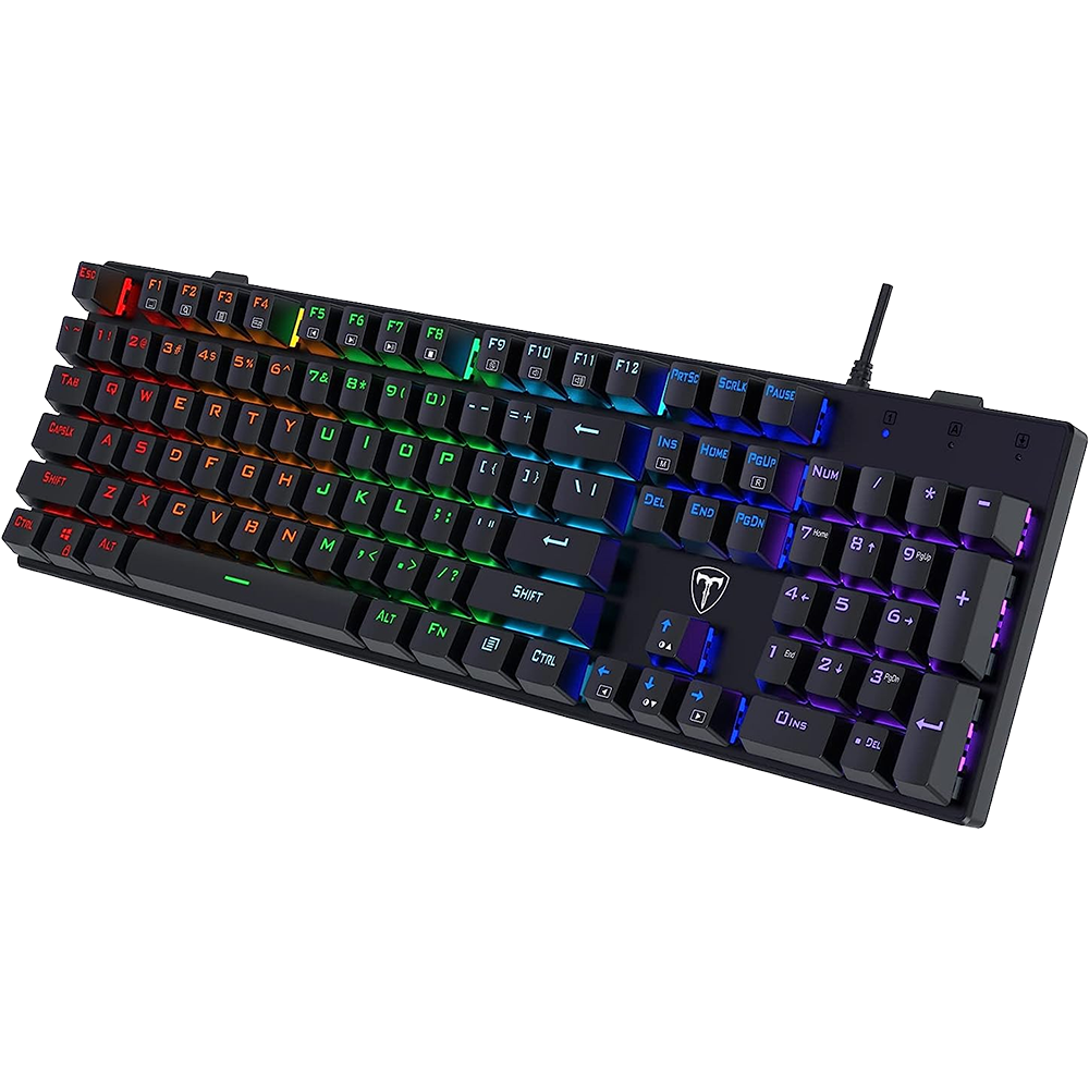 RGB Mechanical Gaming Keyboard - Wired USB Backlit Keyboard with Anti-Ghosting for PC Gamers - Perfect for FPS, MOBA & Esports Gaming