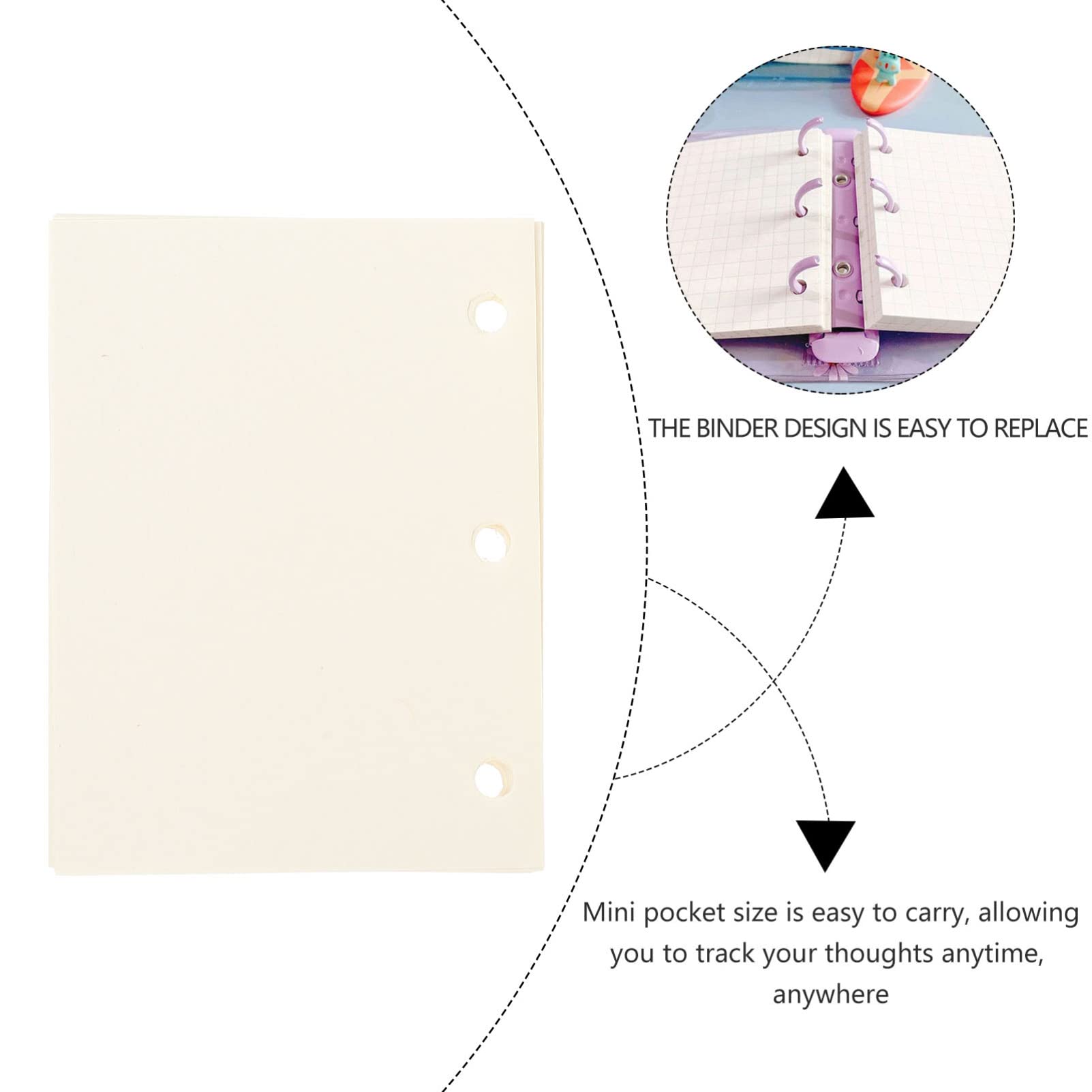 240 Sheets Binder Replacement Paper - Refillable Scrapbook Paper for Handwriting, Note Taking & Journaling - Multi-Functional Writing Paper for School, Office & DIY Craft Projects