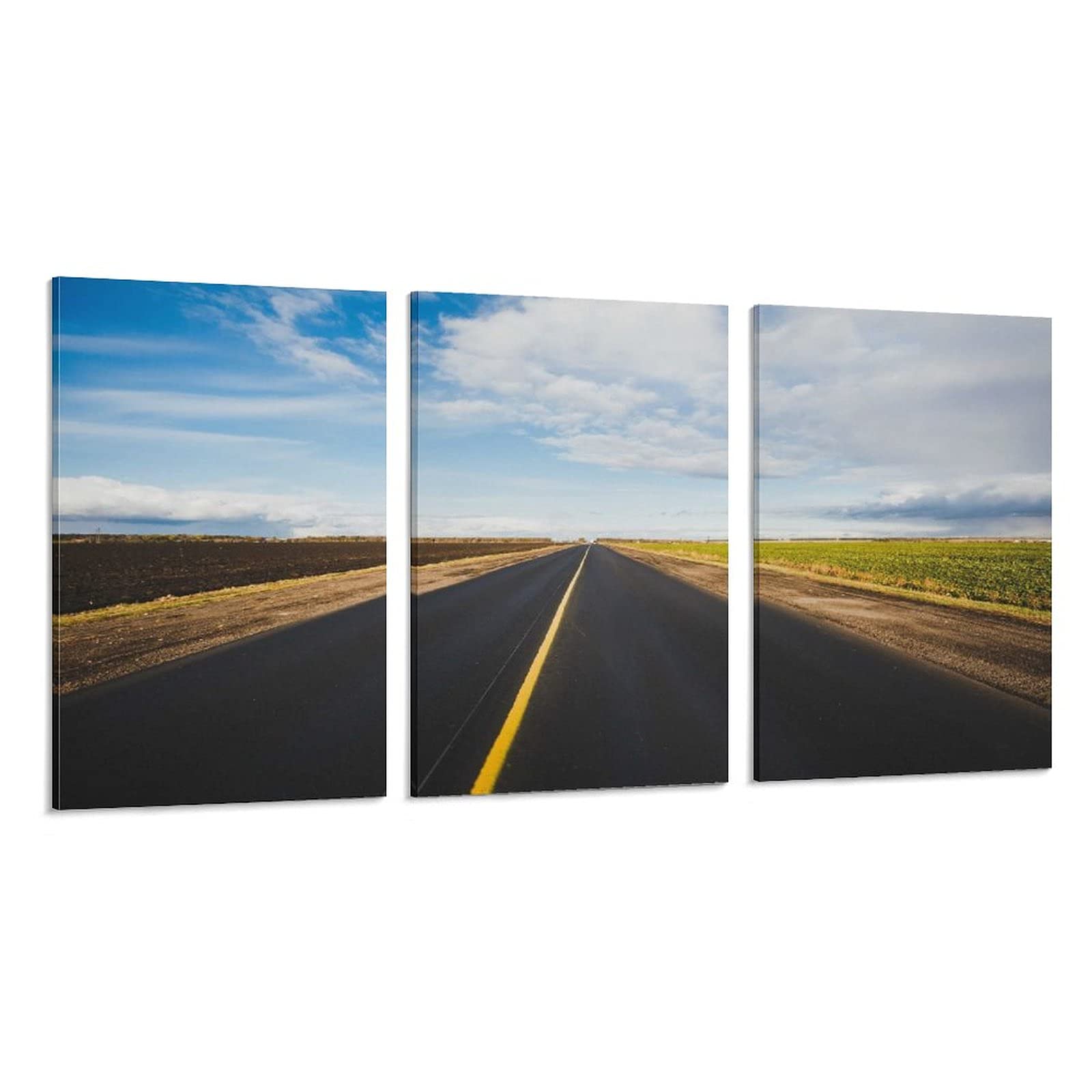 Modern Canvas Wall Art - Road Landscape Murals for Living Room & Home Decor - 20x30inch (50x75cm) - Perfect for Bedroom, Office & Dormitory Wall Decor