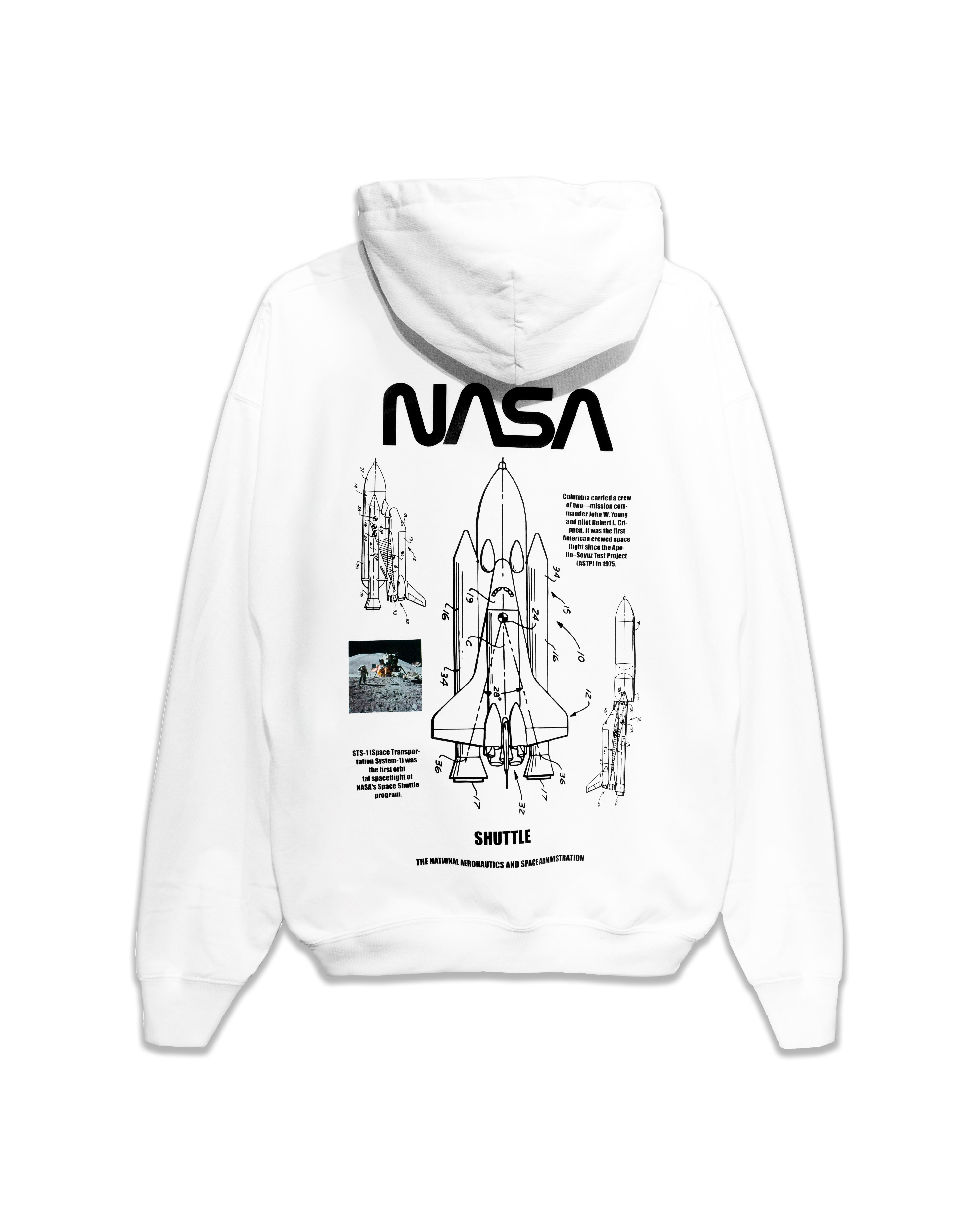 NASA STS1 Hoodie - Stylish & Comfortable Pullover Sweatshirt for Men & Women - Perfect for Casual Wear, Outdoor Activities & Space Enthusiasts