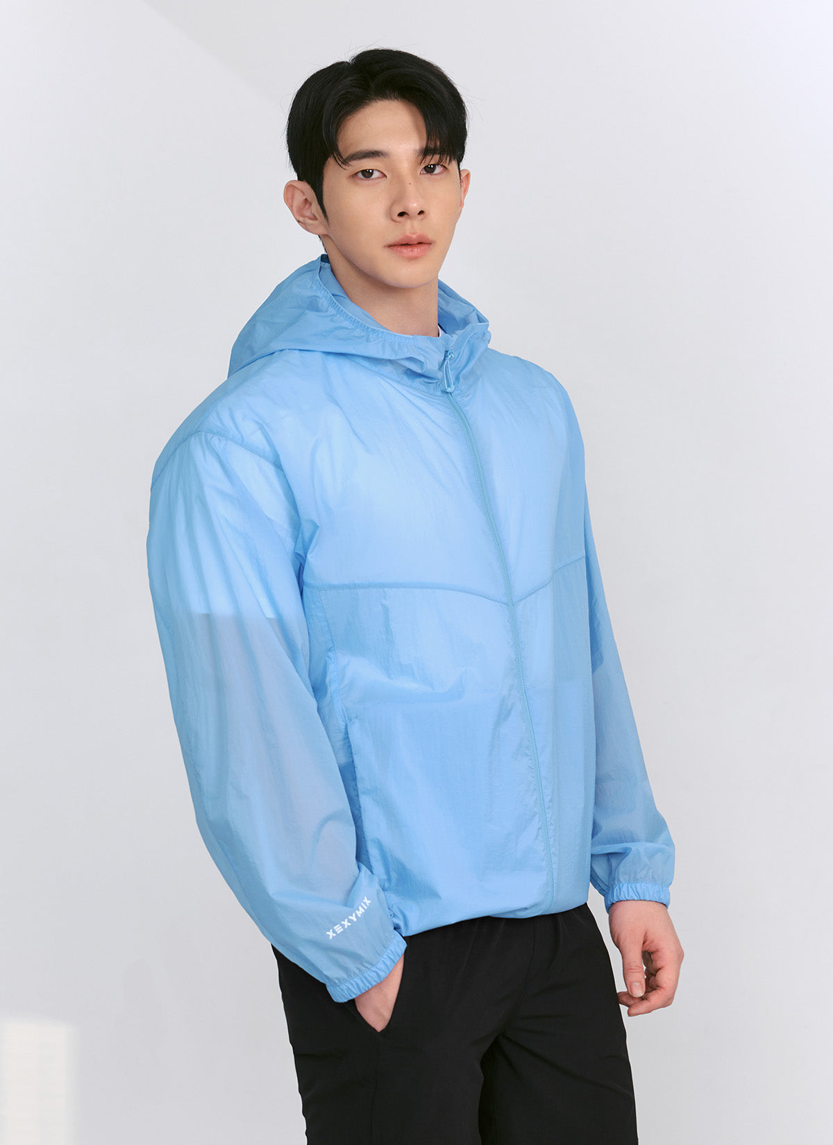 Men's Air Flow Hooded Windbreaker Jacket - Lightweight & Breathable for Running, Hiking & Outdoor Activities