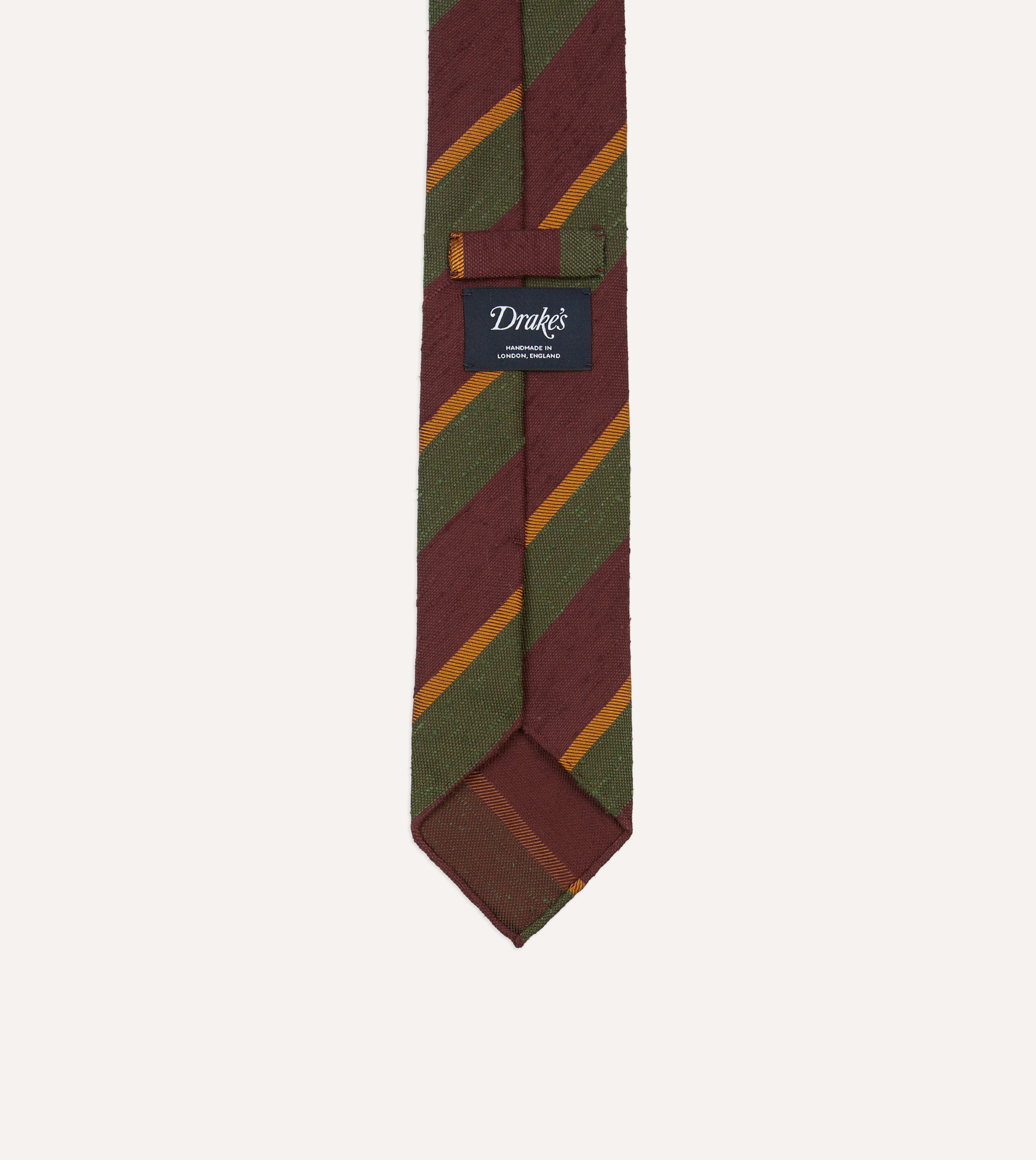 Elegant Burgundy Multi-Stripe Shantung Silk Tie for Men - Perfect for Weddings, Business Meetings & Formal Events
