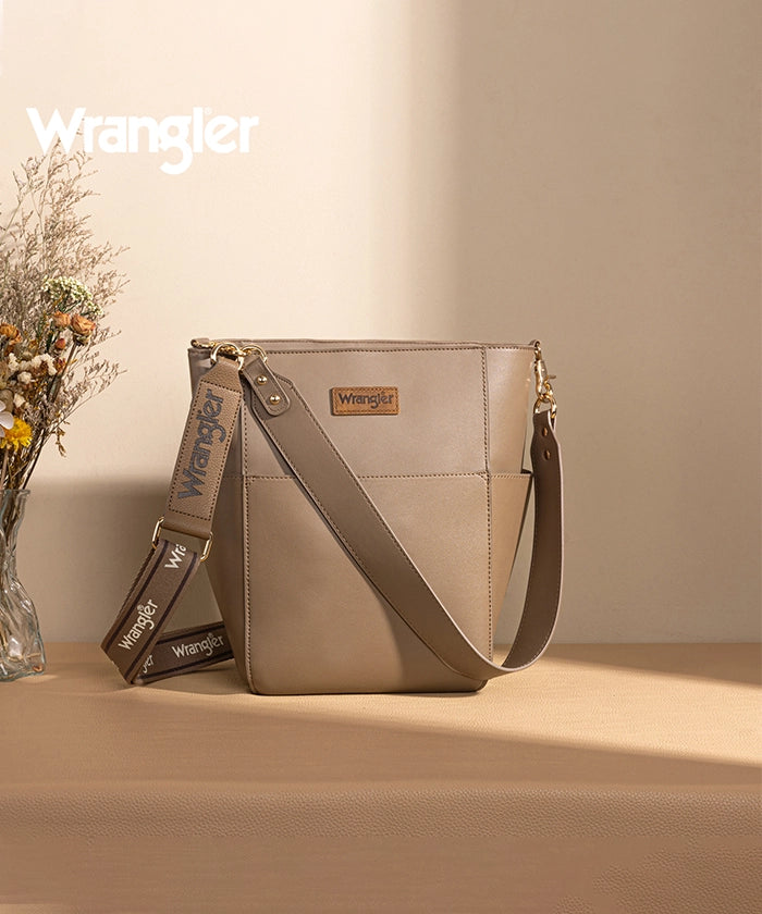 Wrangler Cow Print Crossbody Bucket Bag for Women - Stylish Western Handbag with Adjustable Strap - Perfect for Daily Use, Travel & Country Music Festivals