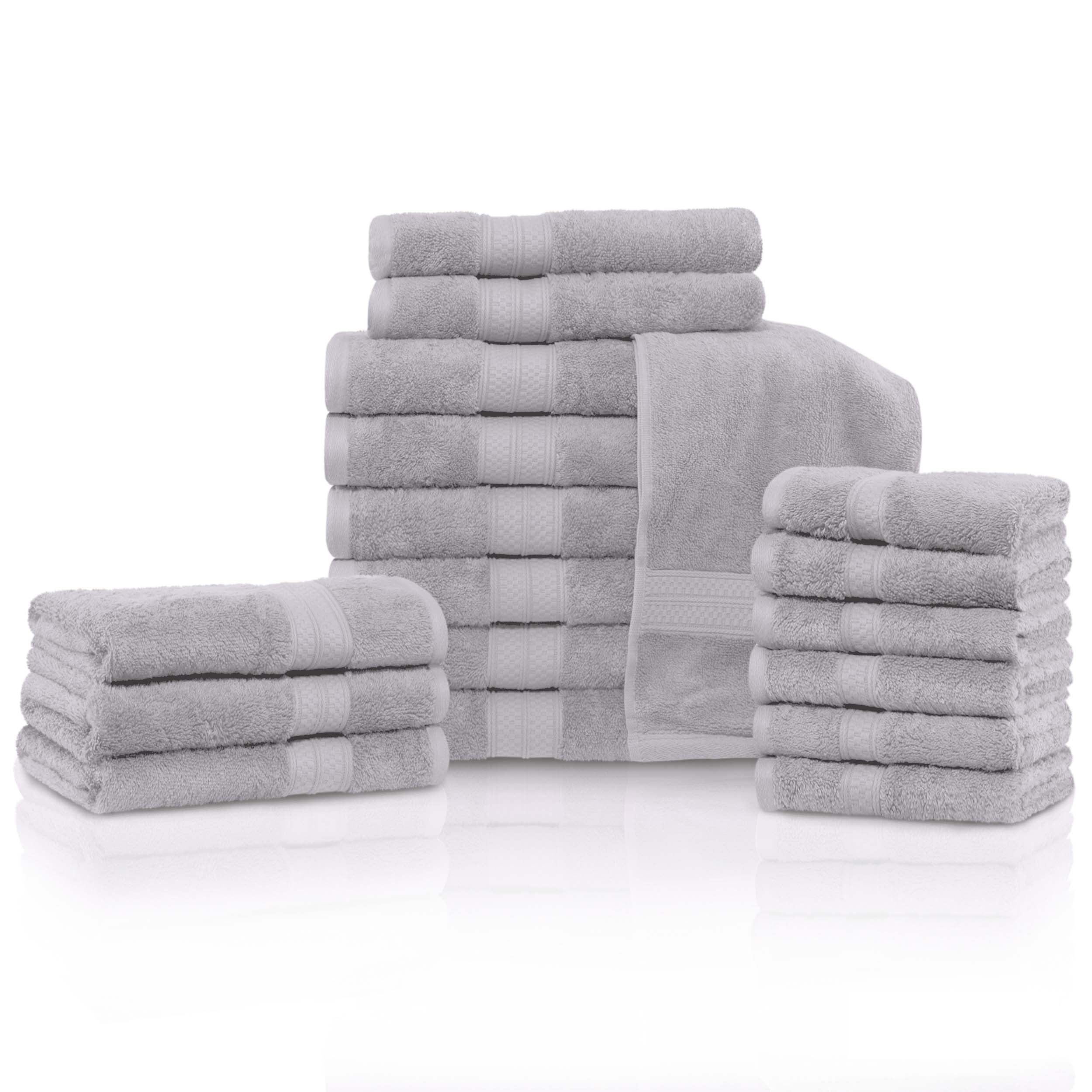 18-Piece Rayon Bamboo Blend Ultra Soft Towel Set | Eco-Friendly & Absorbent Bath & Kitchen Towels for Home & Spa