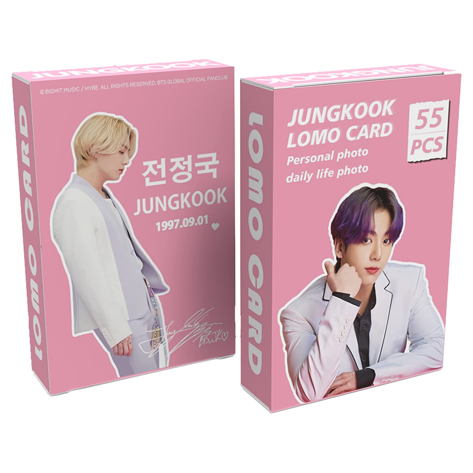 BTS Jungkook Photocards Set - 55pcs Official KPOP Merchandise, Lomo Cards & Posters for ARMY Fans | Perfect for Collecting, Decorating Rooms, and Gifts for BTS Lovers