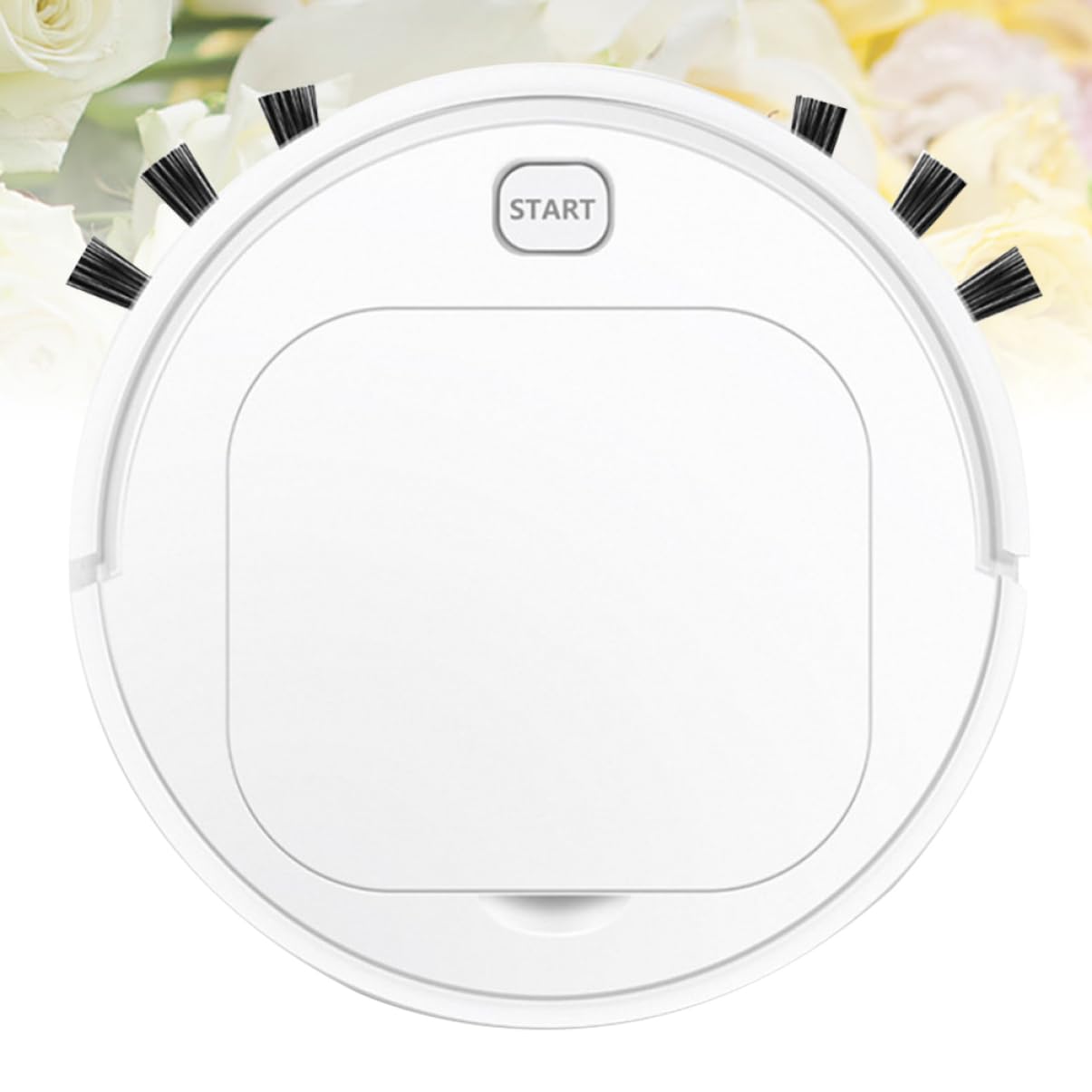 IMIKEYA Rechargeable Robotic Vacuum Cleaner for Hard-to-Reach Areas - Low Noise, Long-Lasting Performance - Ideal for Home, Dorm, Office & Pet Hair Cleaning (White)