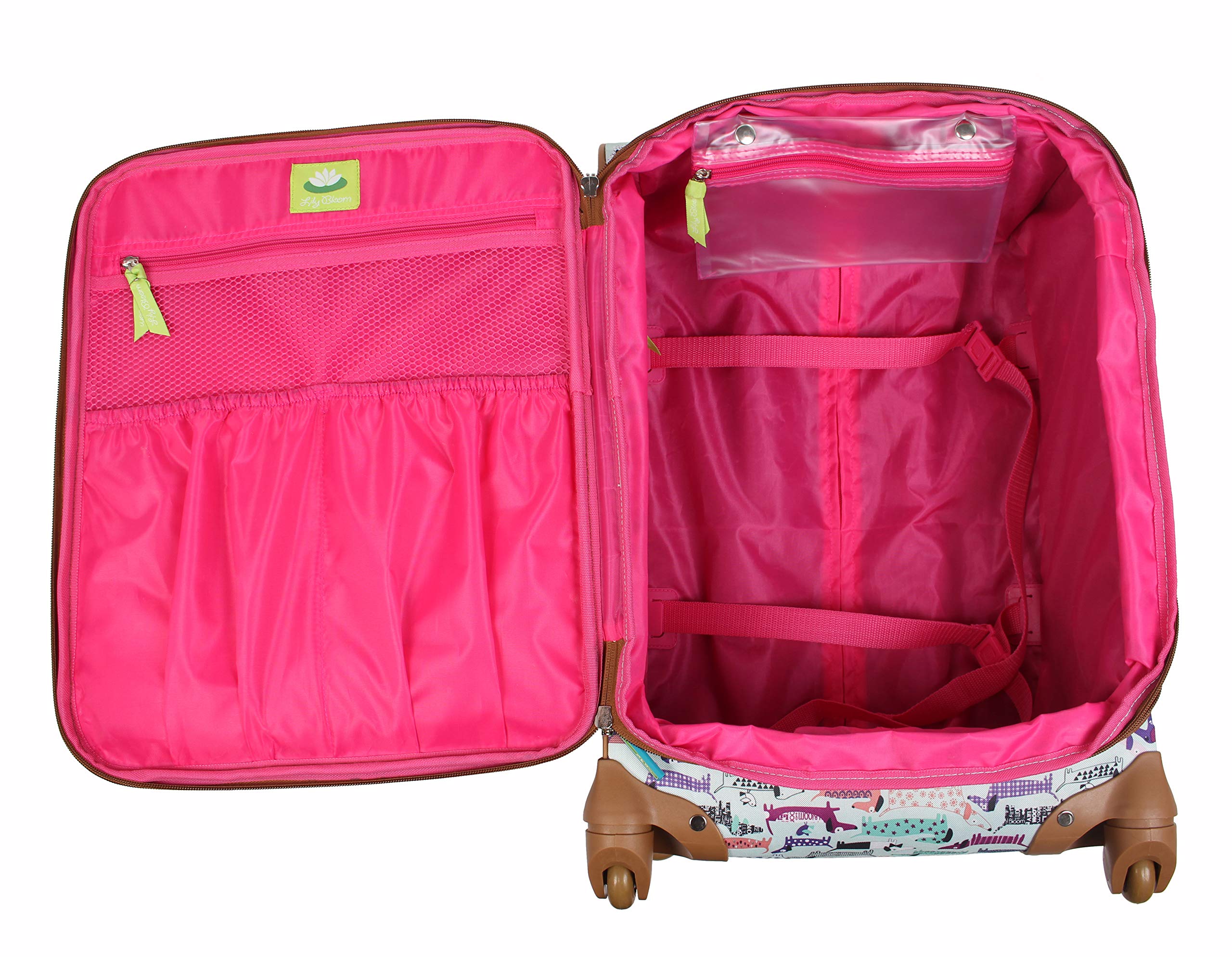 Lily Bloom 4-Piece Luggage Set with Spinner Wheels for Women - Lightweight Expandable Suitcase Collection for Travel, Business Trips & Vacations (Totally Paw Some)