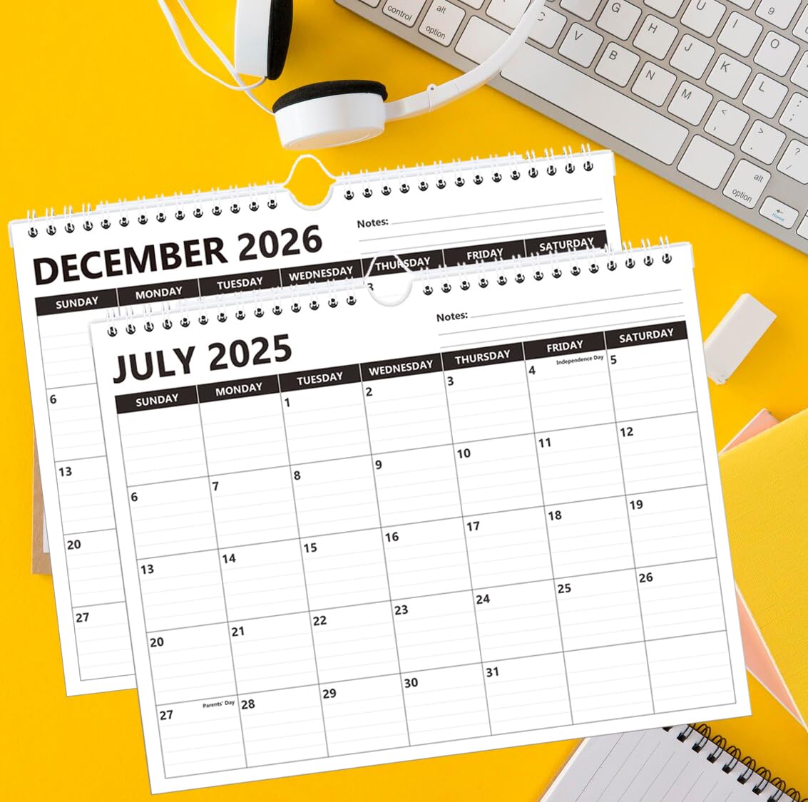 2025-2026 Wall Calendar | 18-Month Planner from July 2025 to December 2026 | Thick Paper Office & Home Organizer | 8.5