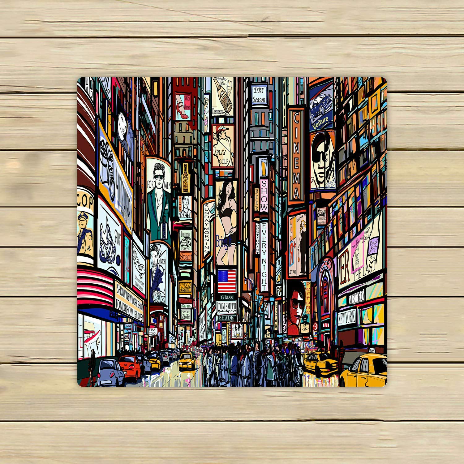 Premium 13x13 Inch New York City Times Square Beach & Shower Towel - Soft, Absorbent & Quick-Drying for Home, Travel, Gym & Outdoor Use - Perfect for Beach Days, Poolside Lounging & Spa Visits