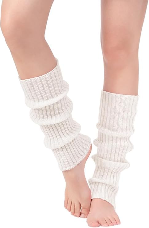 Breathable Non-Slip Yoga Socks for Women - Toeless Workout Socks with Grip for Pilates, Barre & Dance - Comfortable Leg Warmers (Black) - Perfect for Gym, Studio & Home Fitness
