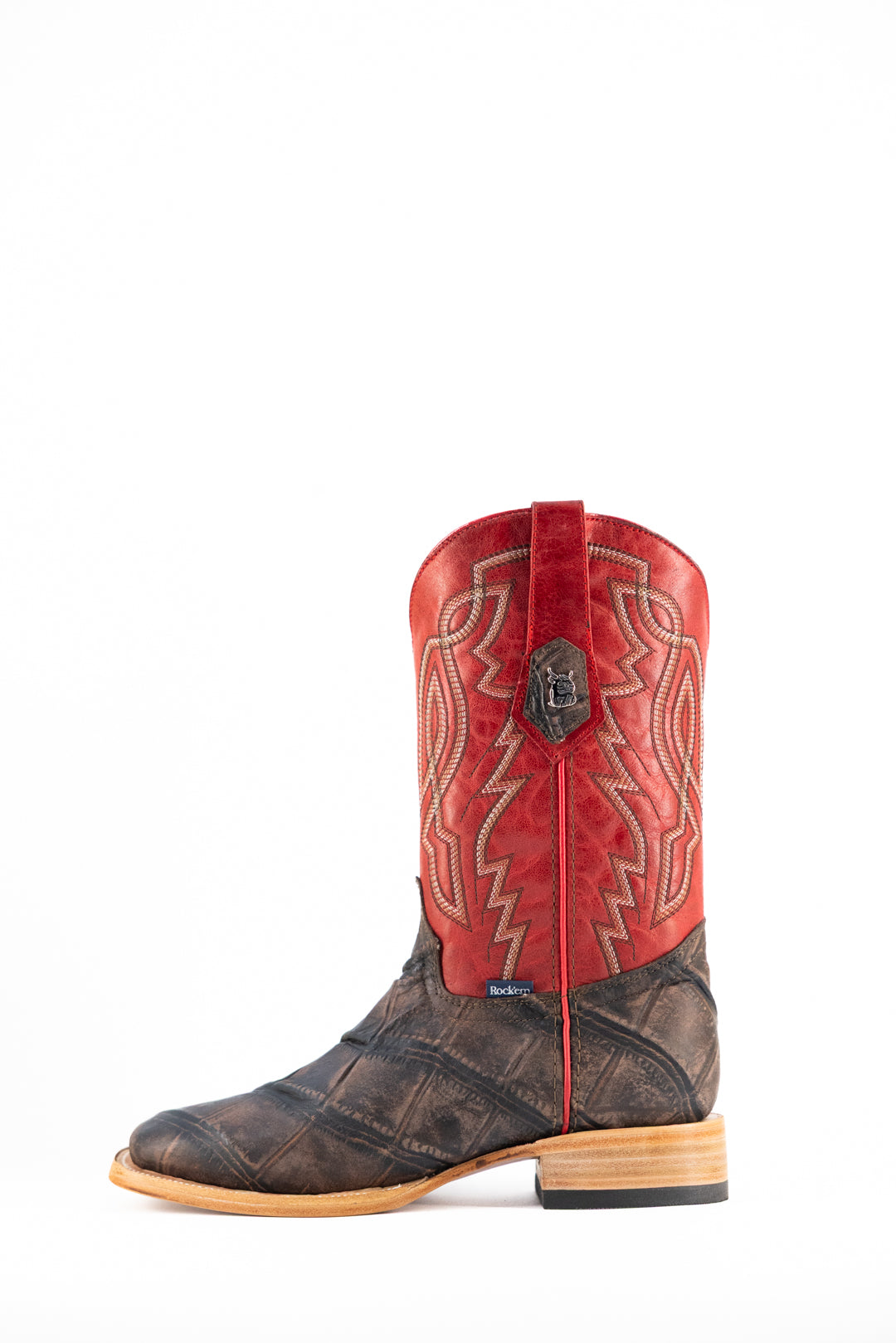 Renegade Alligator Square Toe Cowboy Boots for Men - Genuine Leather Western Boots with Rugged Sole - Perfect for Rodeo, Country Dancing & Outdoor Adventures