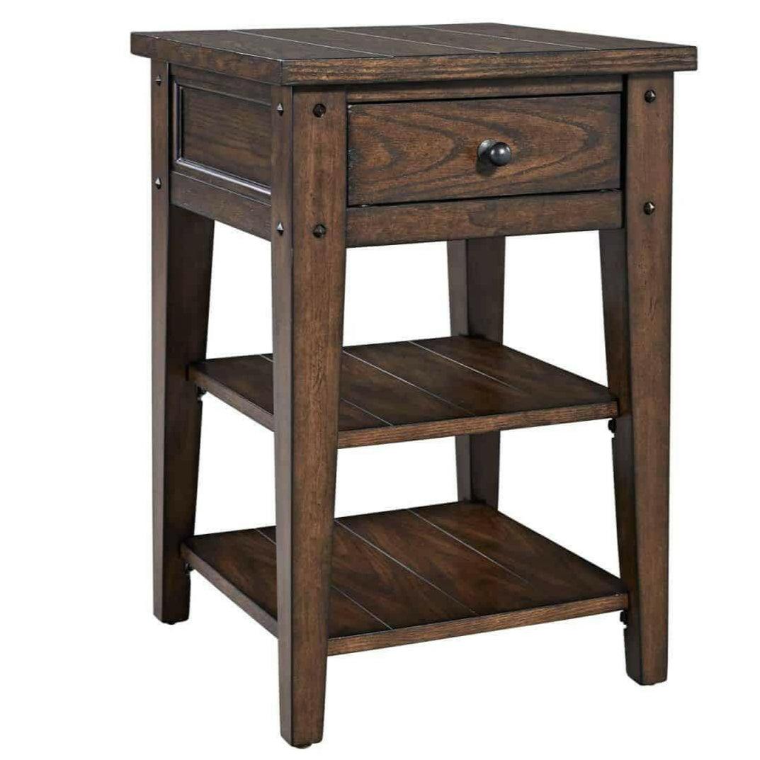 Lake House Chairside End Table 210 OT1021 - Small Side Table for Living Room, Bedroom & Office - Perfect for Coffee, Books & Lamps