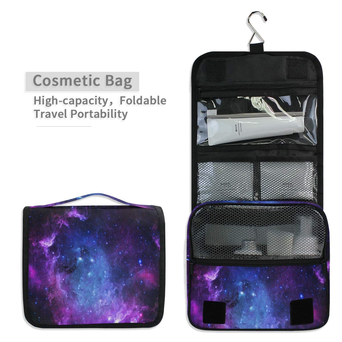 Premium Hanging Travel Toiletry Bag Organizer - Waterproof Cosmetic & Makeup Case for Men & Women - Perfect for Camping, Gym, Business Trips & Vacation
