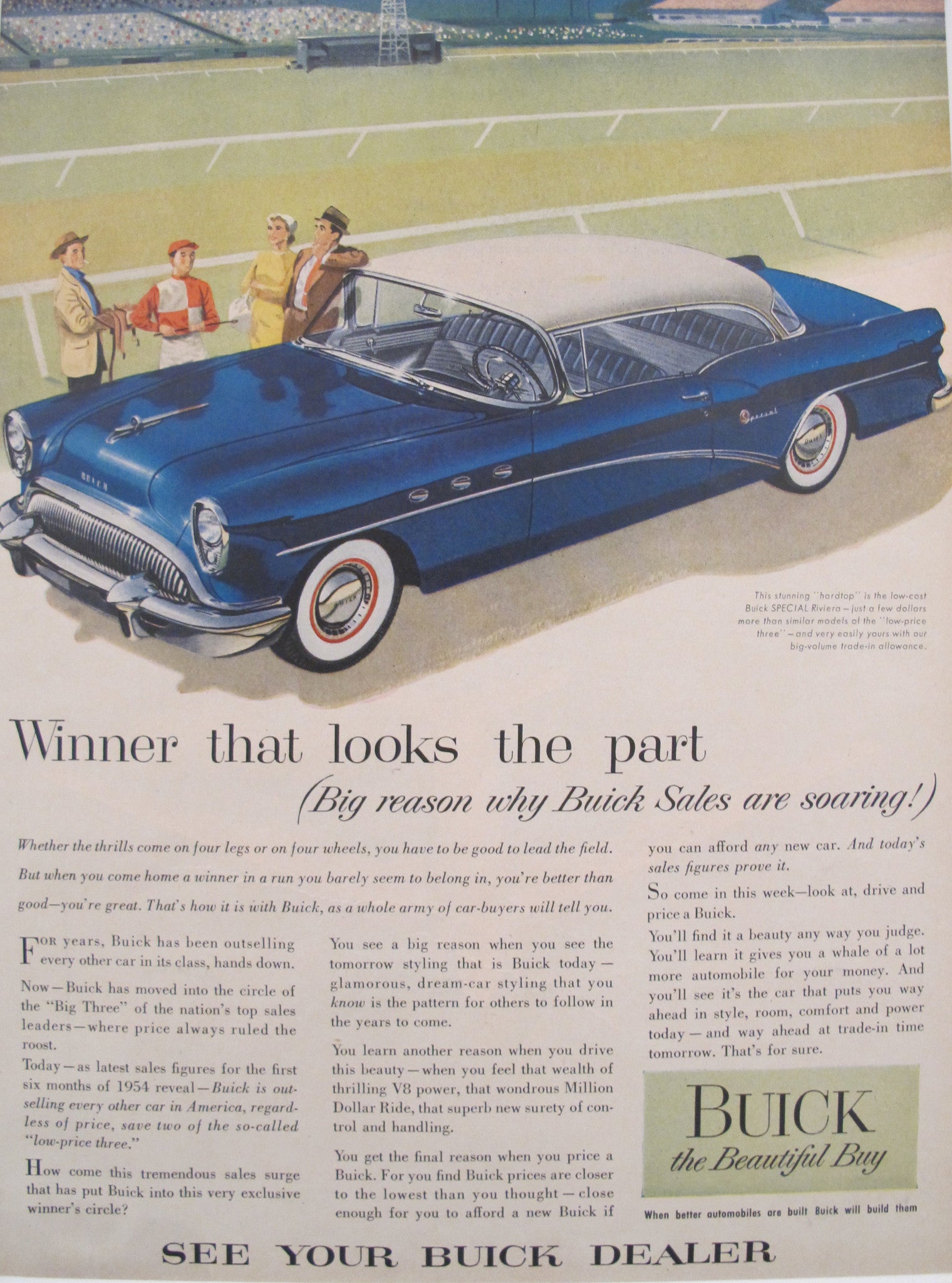 Vintage 1960s Buick Special Riviera Car Advertisement Print - 