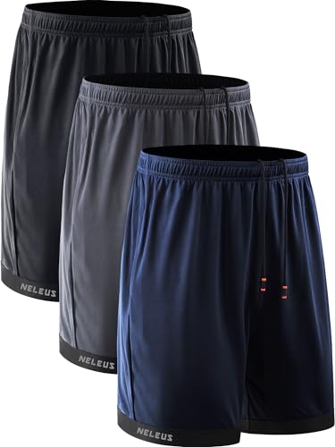 6095 Black/Grey/Navy Blue,3 Pack