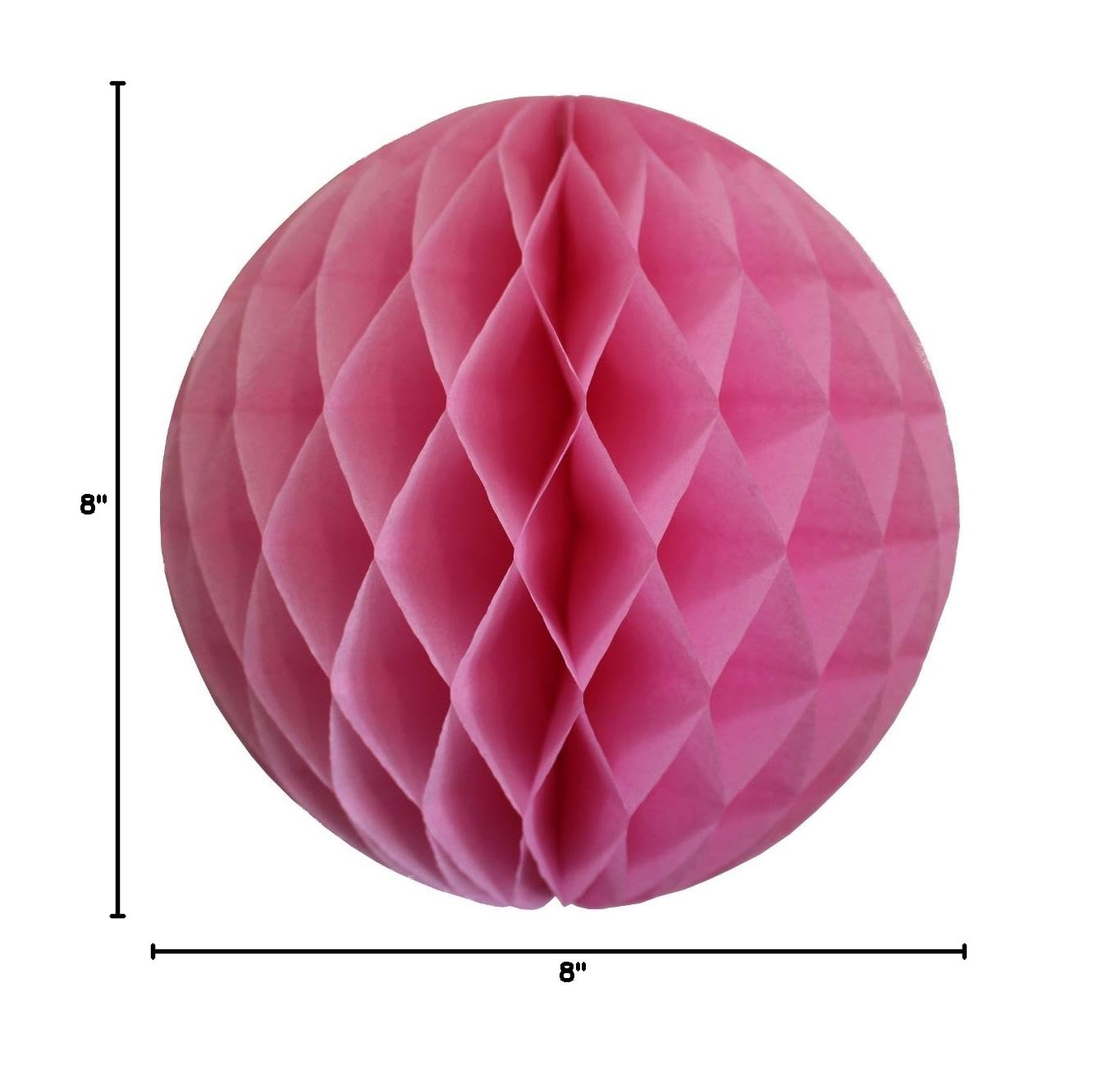3-Pack 8 Inch Honeycomb Tissue Balls in Dusty Rose - Perfect for Baby Showers, Weddings & Party Decorations