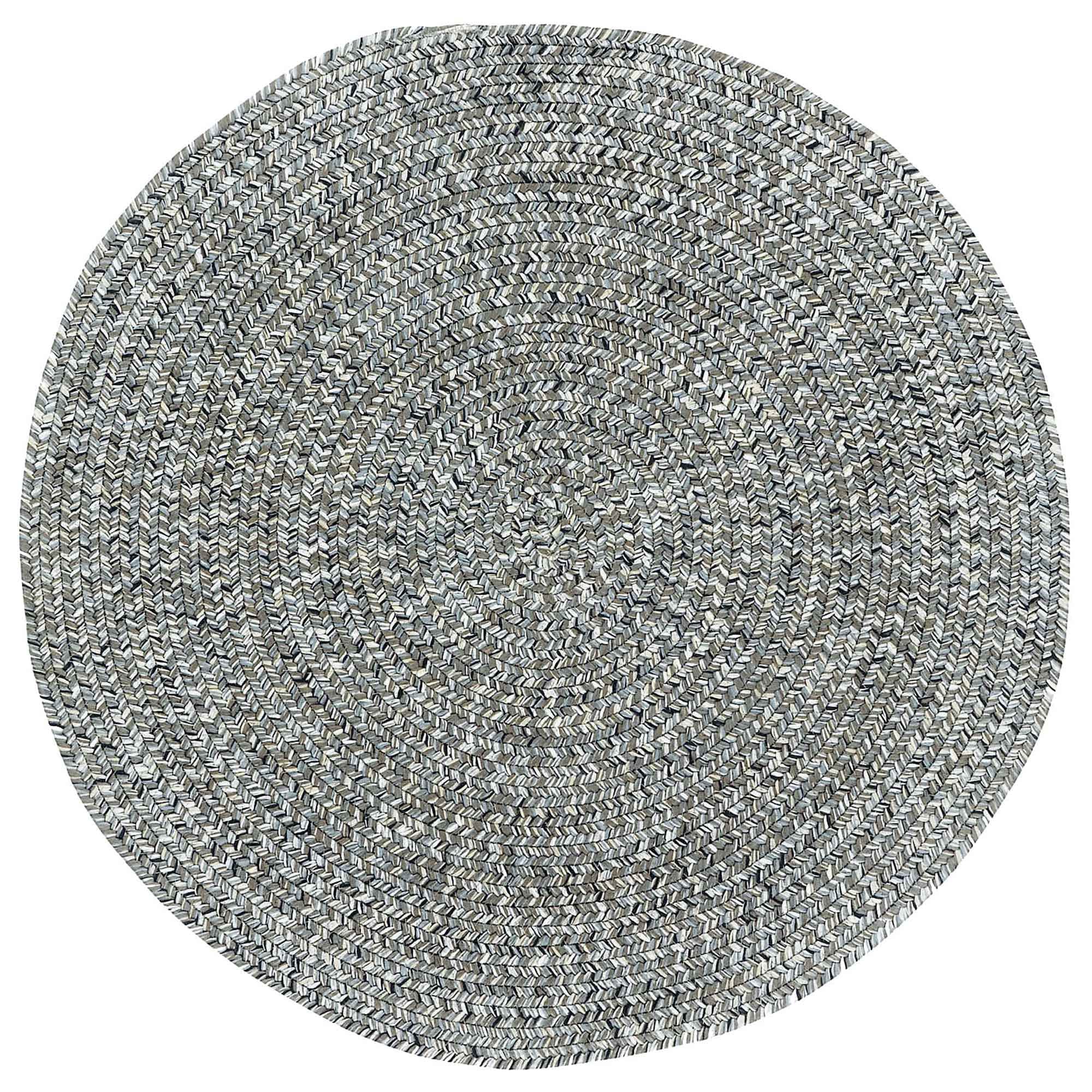Capel Rugs Sea Pottery Round Braided Area Rug 5'6