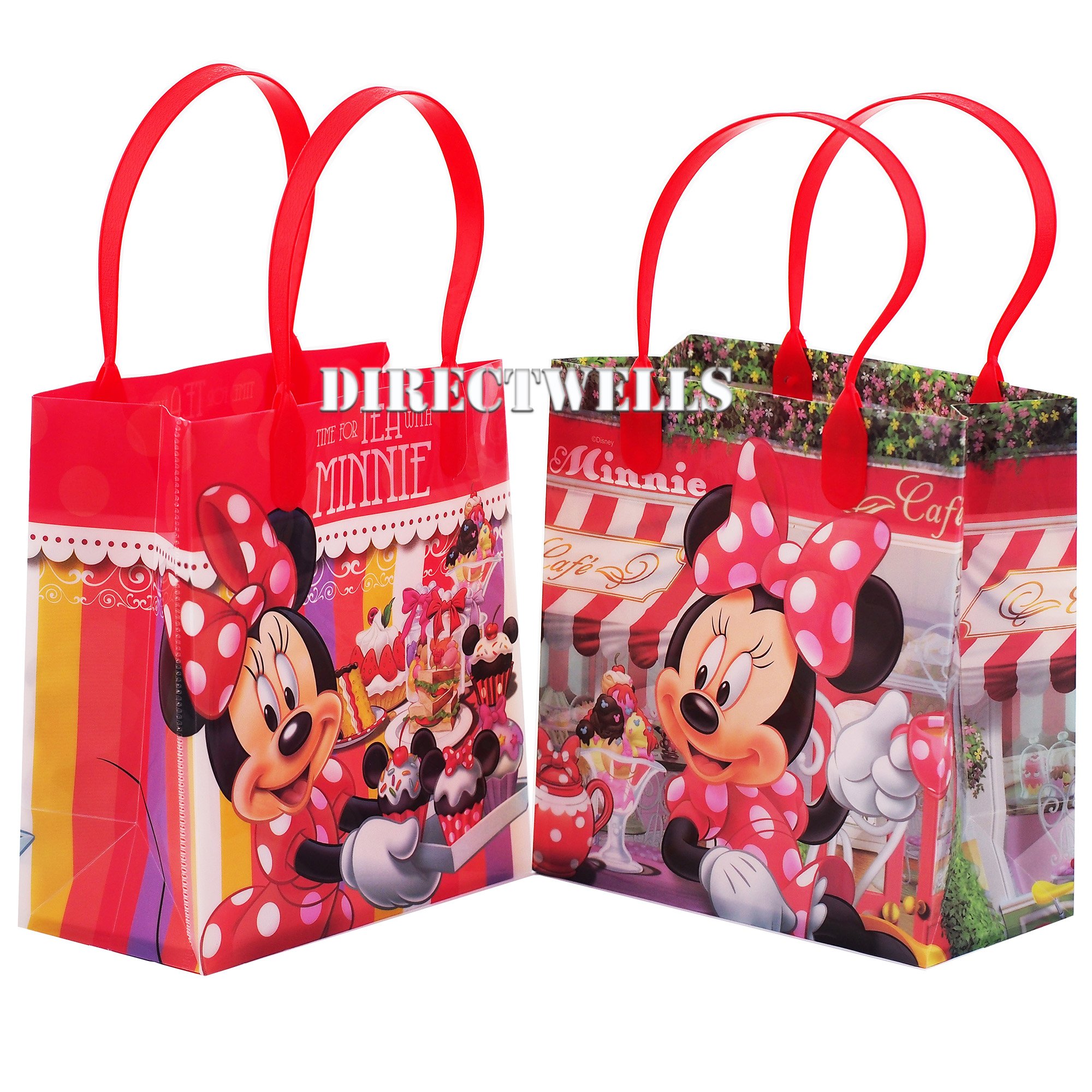 Disney Minnie Mouse Party Favor Bags - 12 Pack Premium Quality Small Gift Bags for Birthday Parties, Baby Showers & Special Events | Cute Goodie Bags for Kids Favors