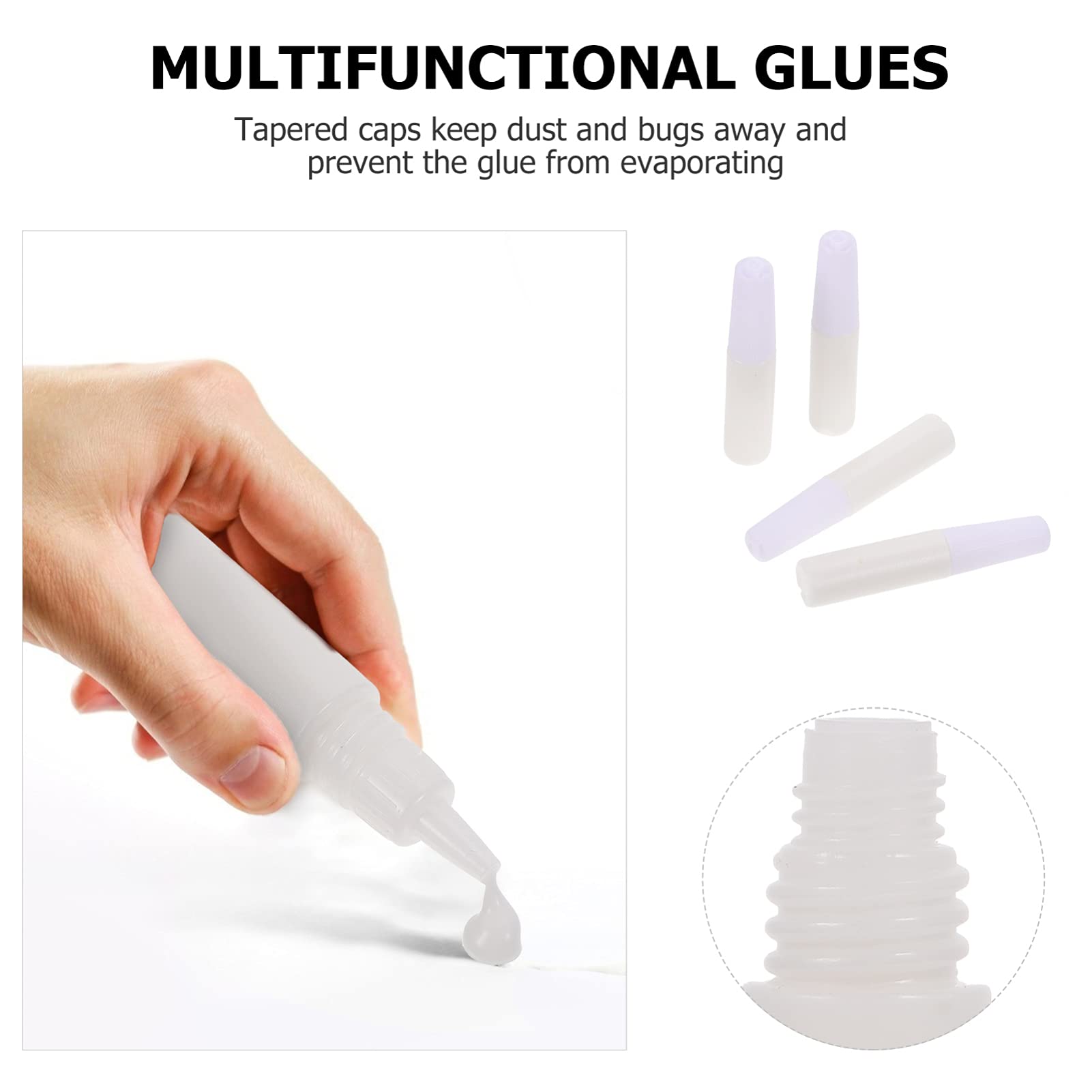EXCEART 50pcs White Latex Model Glue - Urethane Adhesive for DIY Crafts, Water-Soluble Multifunctional Liquid Glue - Perfect for Students, Manual Projects, and Small Repairs | Ideal for Scrapbooking, Model Making, and Home DIY