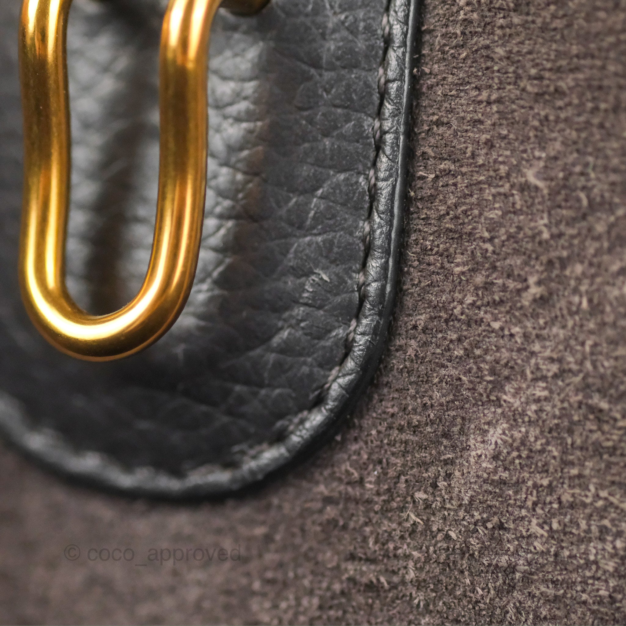 Celine Sangle Bucket Bag in Dark Grey - Premium Grained Calfskin Leather Handbag for Women | Perfect for Work, Travel & Everyday Use