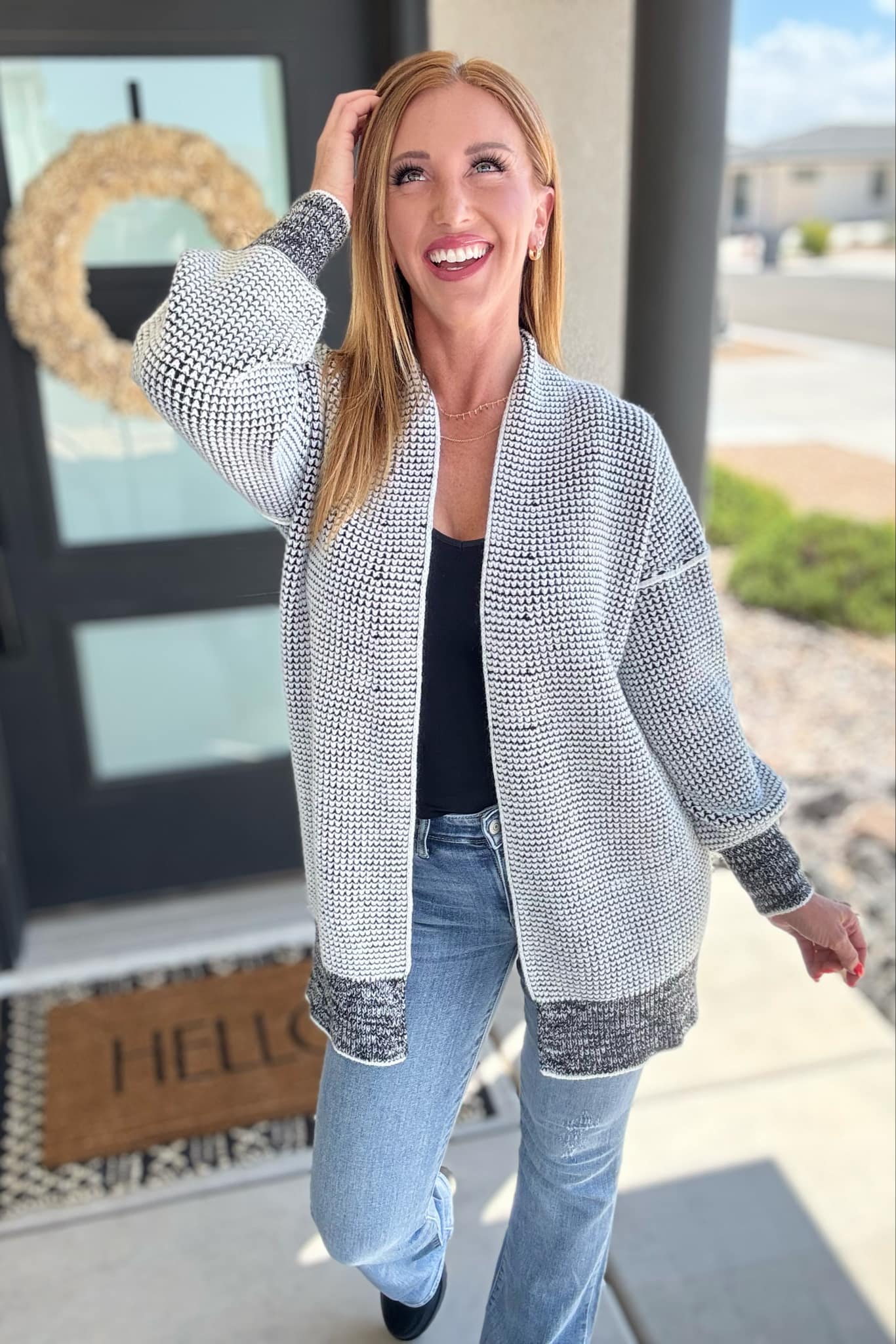 PREORDER: Stylish Contrast Trim Knit Cardigan for Women - 4 Color Options | Cozy Fall & Winter Layering Essential