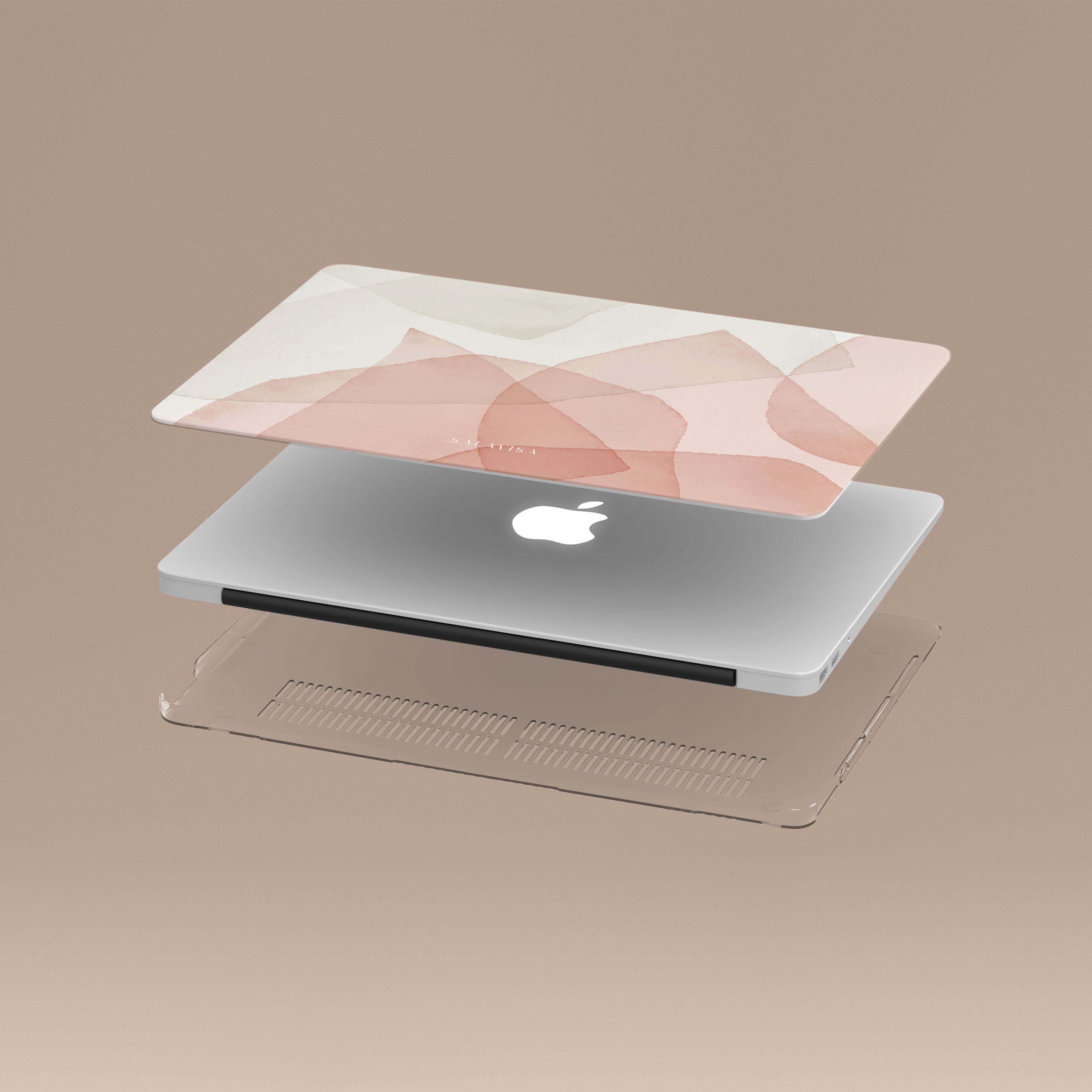 Stylish Pink Layered MacBook Case - Durable Protective Cover for MacBook Air & Pro - Perfect for Work, Travel & School