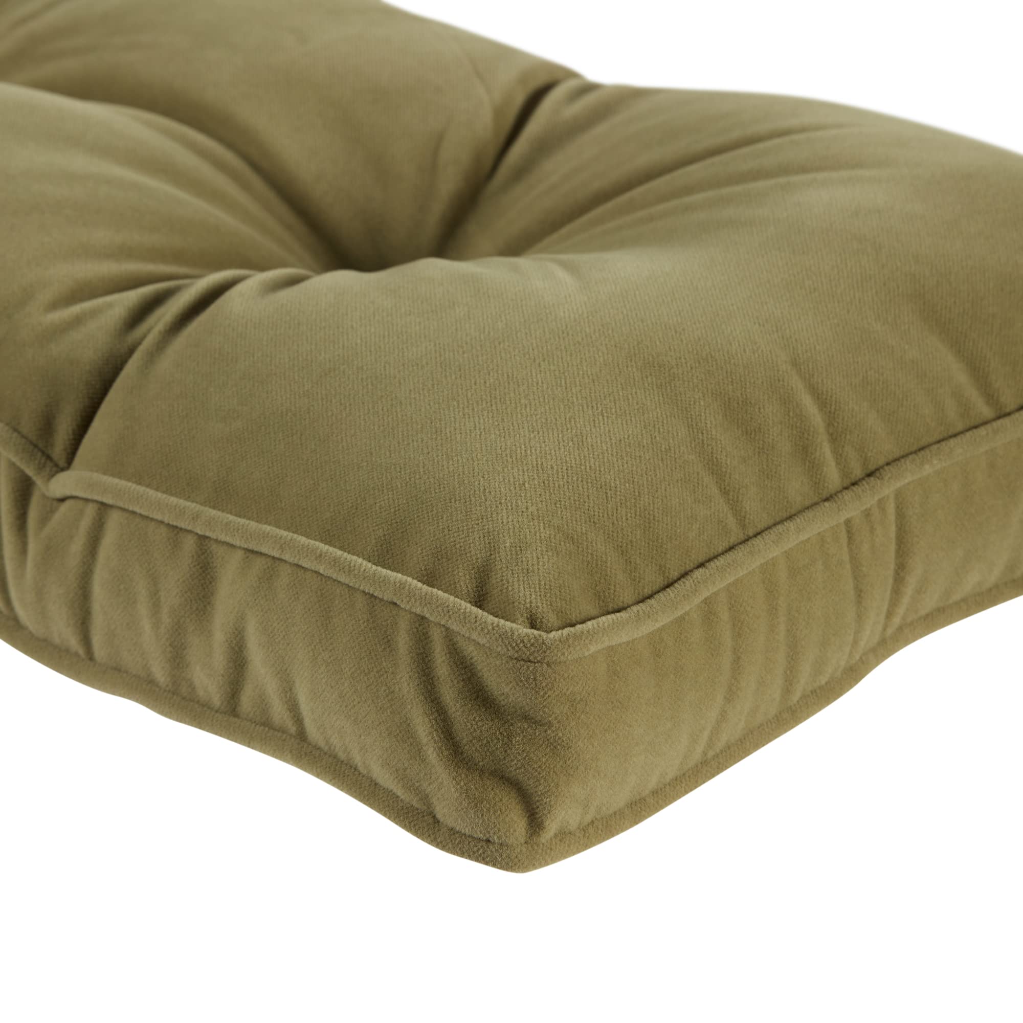South Pine Porch Hampton 4-Piece Kitchen Nook Cushion Set in Moss Green - Comfortable Dining Bench Seat Cushions for Breakfast Nook, Window Seat, and Kitchen Banquette