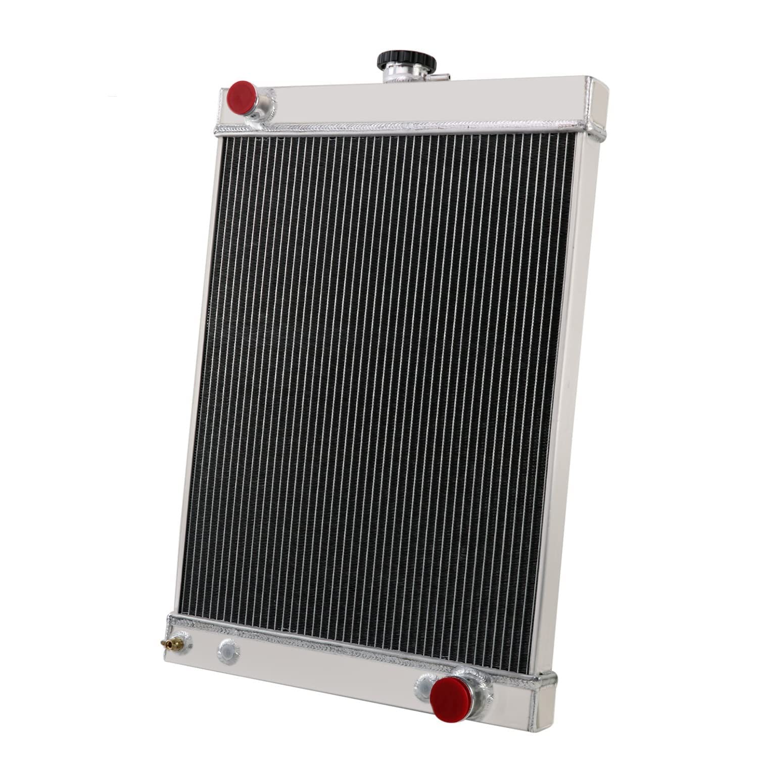 CoolingSnow 3-Row Aluminum Radiator for 1930-1950 Hot Rod & Medium Nose Cars/Trucks - High Performance Transmission Cooler - Perfect for Classic Car Restoration & Summer Heat Protection