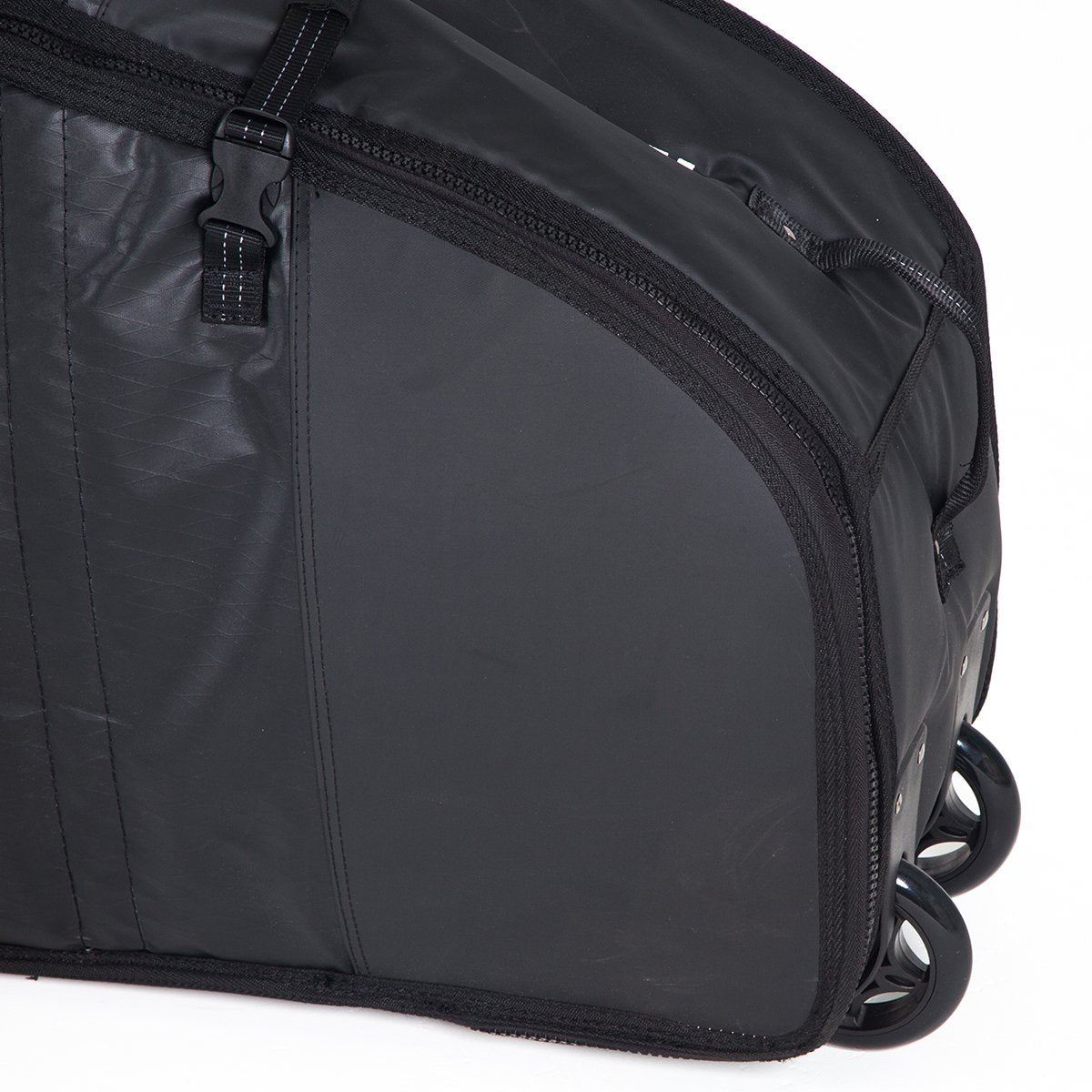 FCS Hybrid/Funboard Wheelie Travel Bag for Surfboards 7'0 & 7'6 - Durable Black/Grey Board Cover with Wheels for Easy Transport - Perfect for Surf Trips, Beach Days & Air Travel