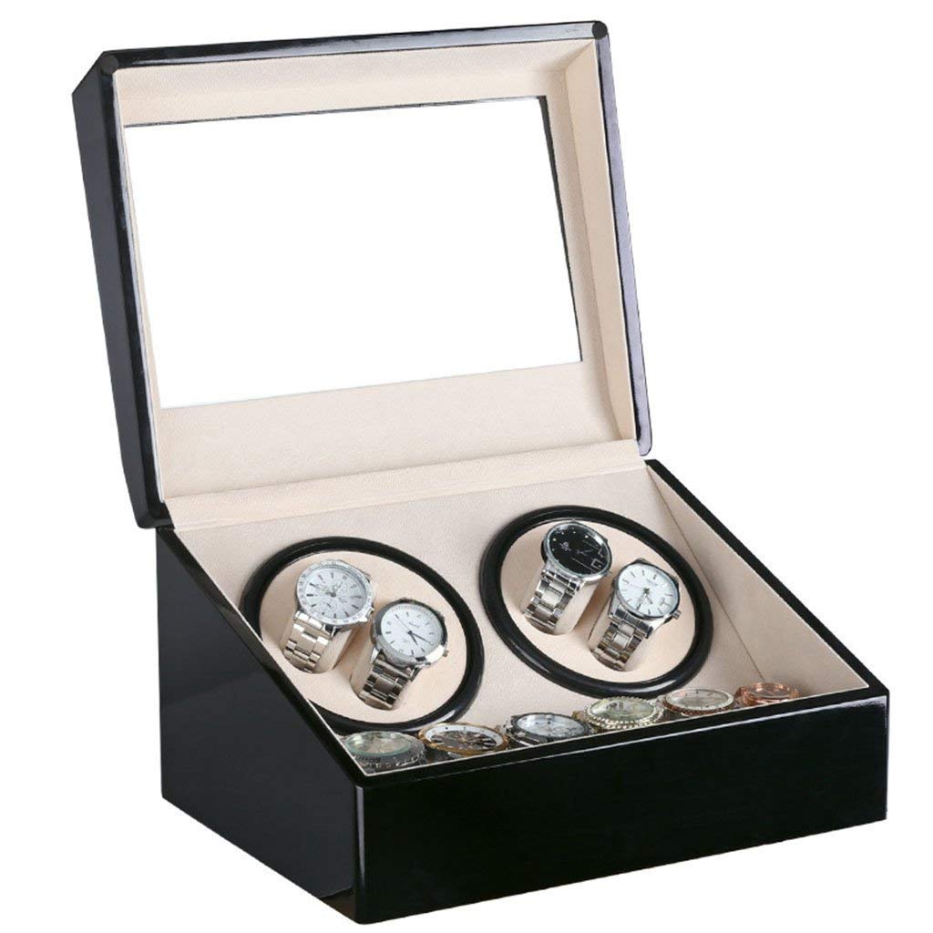 Premium 4+6 Watch Winder Box - Automatic Double Head Electric Watch Winder with Piano Paint Finish | Perfect for Rolex, Omega & Luxury Watch Storage | Ideal Gift for Watch Collectors & Office/Home Display