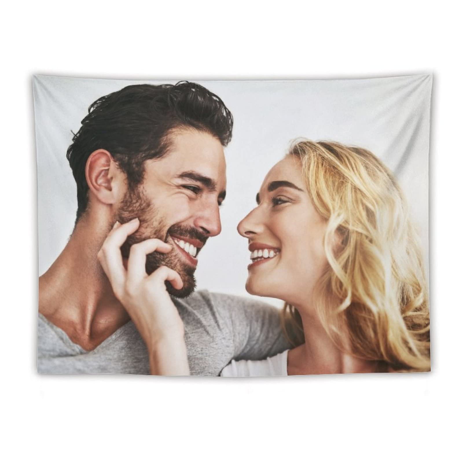 Custom Photo Tapestry Wall Hanging - Personalized Text & Image Home Decor for Bedroom, Living Room | 60x80 Inch Large Backdrop | Perfect for Holiday Gifts, Wedding Decor & Boho Room Aesthetic