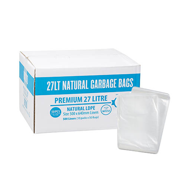 Premium 27L Kitchen Trash Bags - Biodegradable & Eco-Friendly Garbage Liners for Home, Office, and Outdoor Use