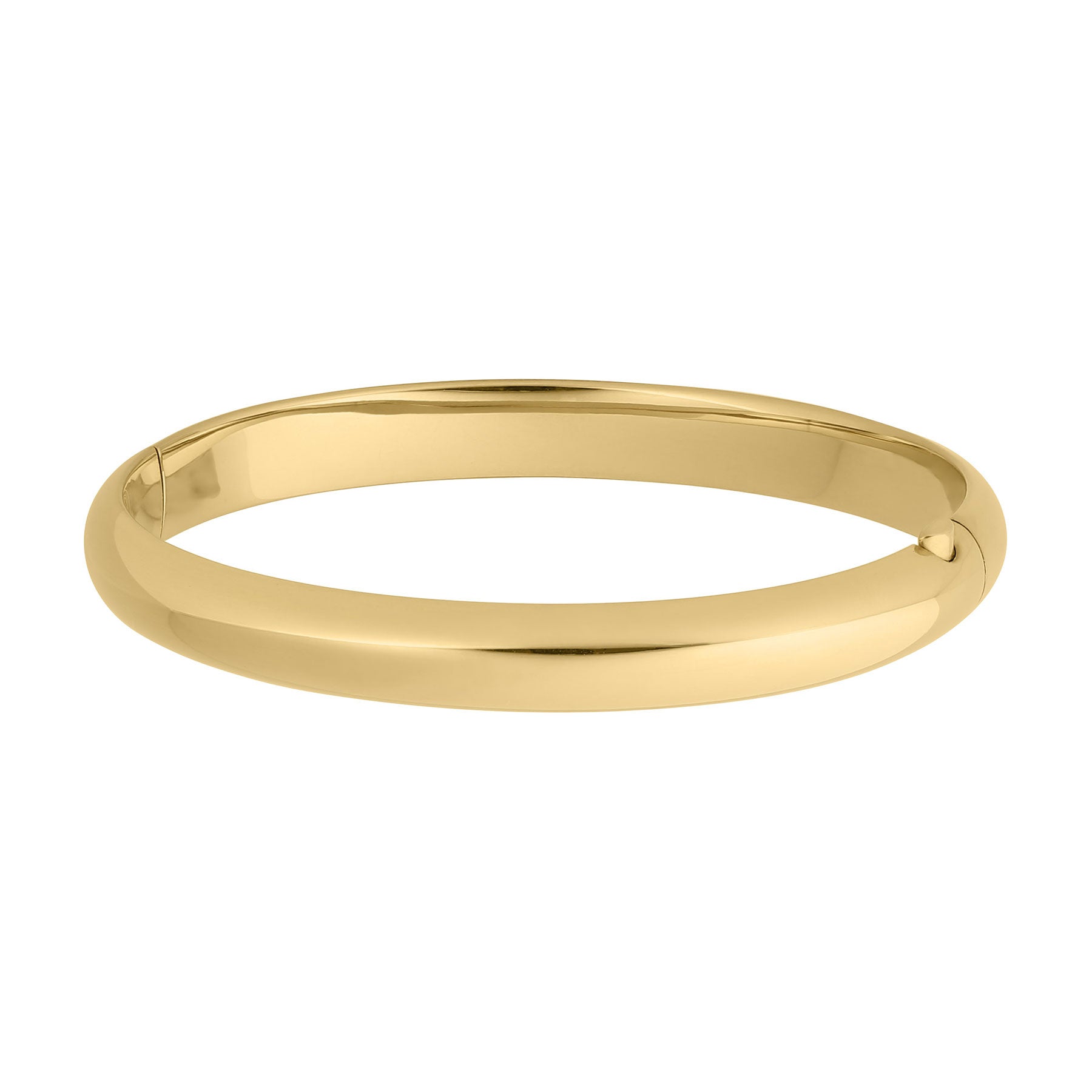 14K Gold Filled 8mm Plain Bangle Bracelet for Women - Minimalist Stackable Jewelry for Everyday Wear & Special Occasions